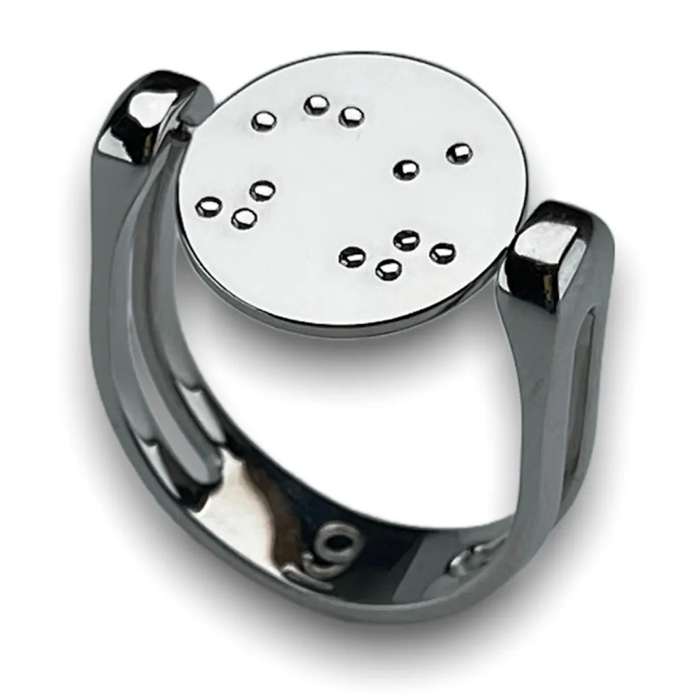 Braille Interchangeable Fidget Ring