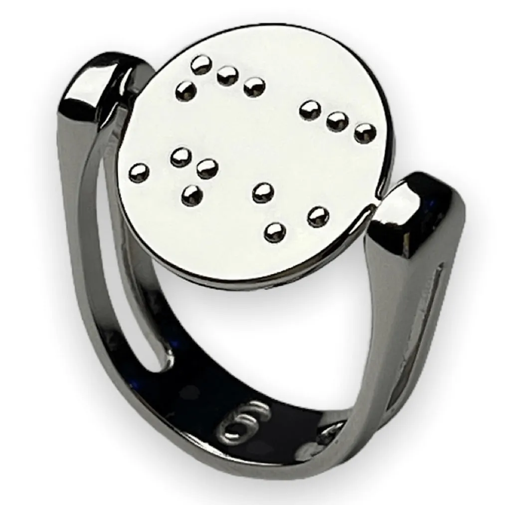 Braille Interchangeable Fidget Ring