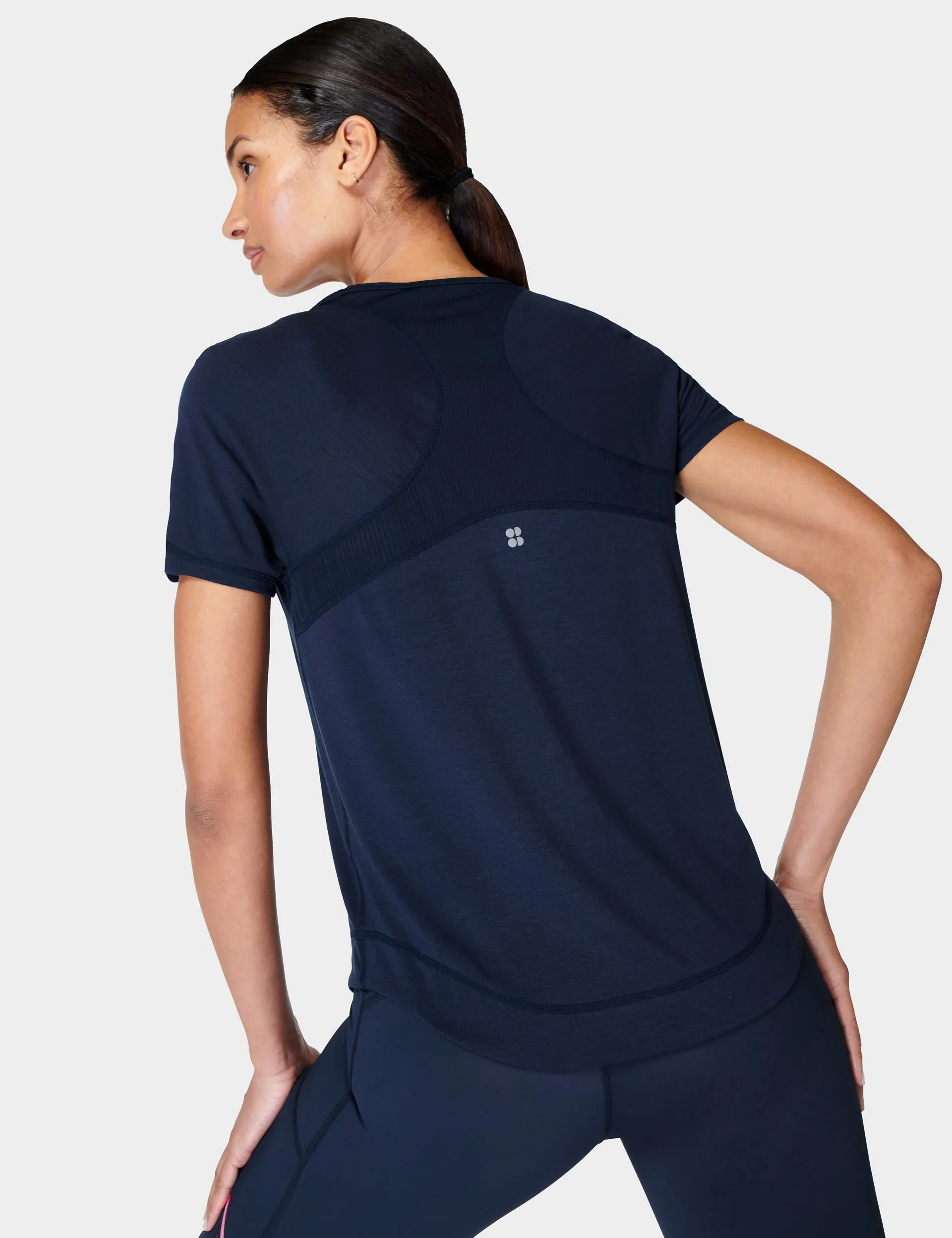 Breathe Easy Running T-Shirt - Navy Blue