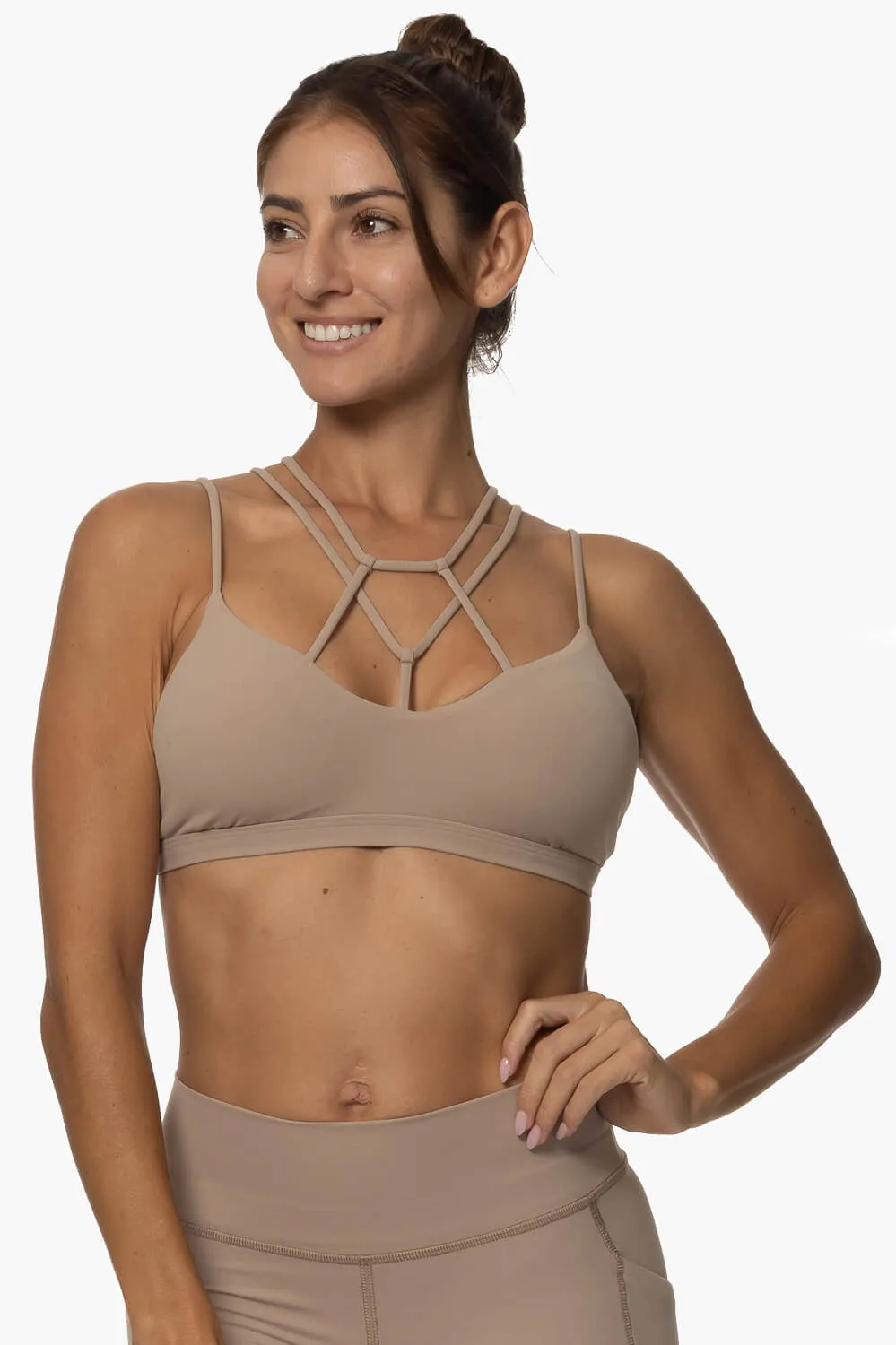 Calicoan Lace Sports Bra - Mocha