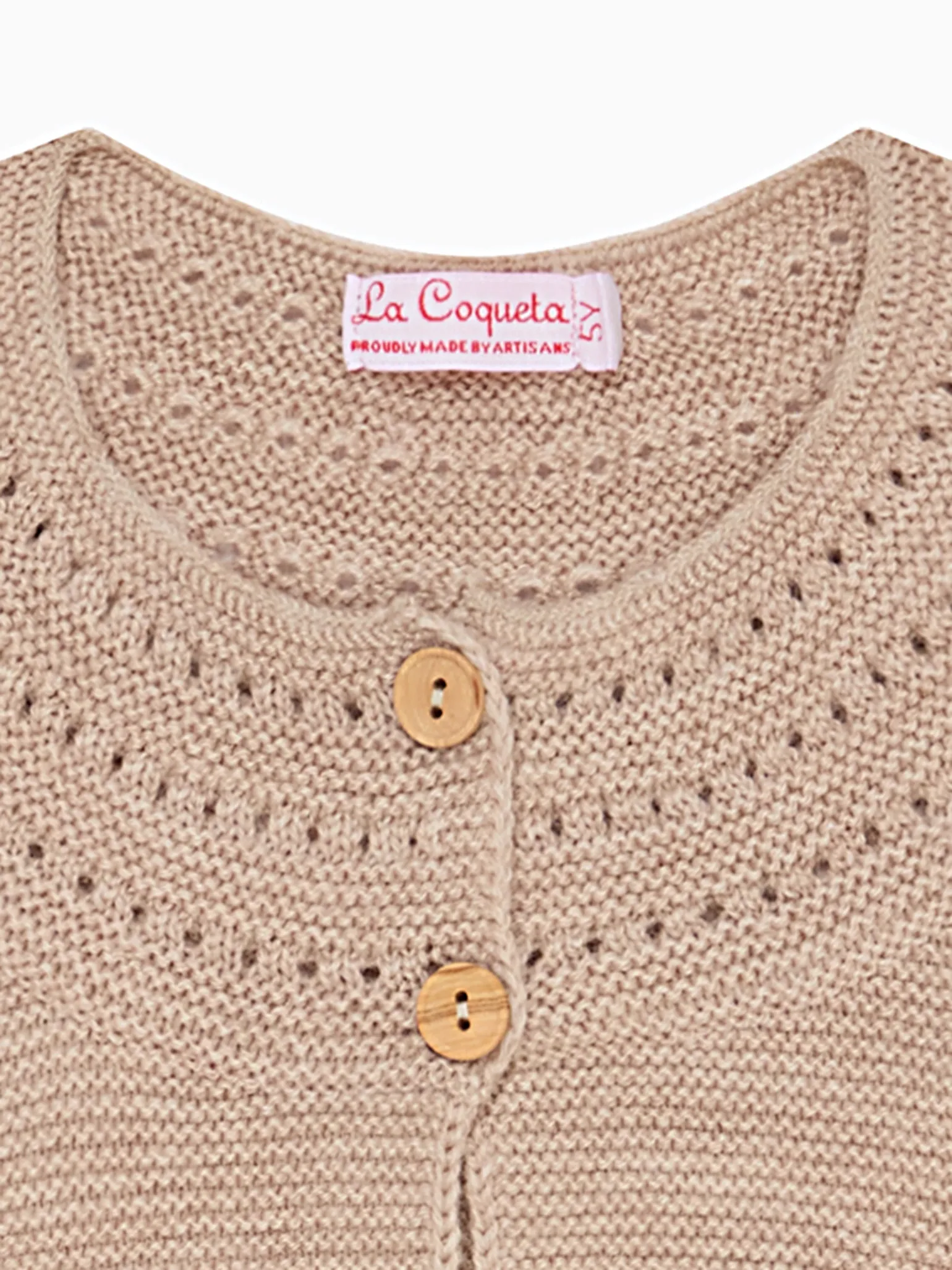 Camel Rima Merino Girl Cardigan