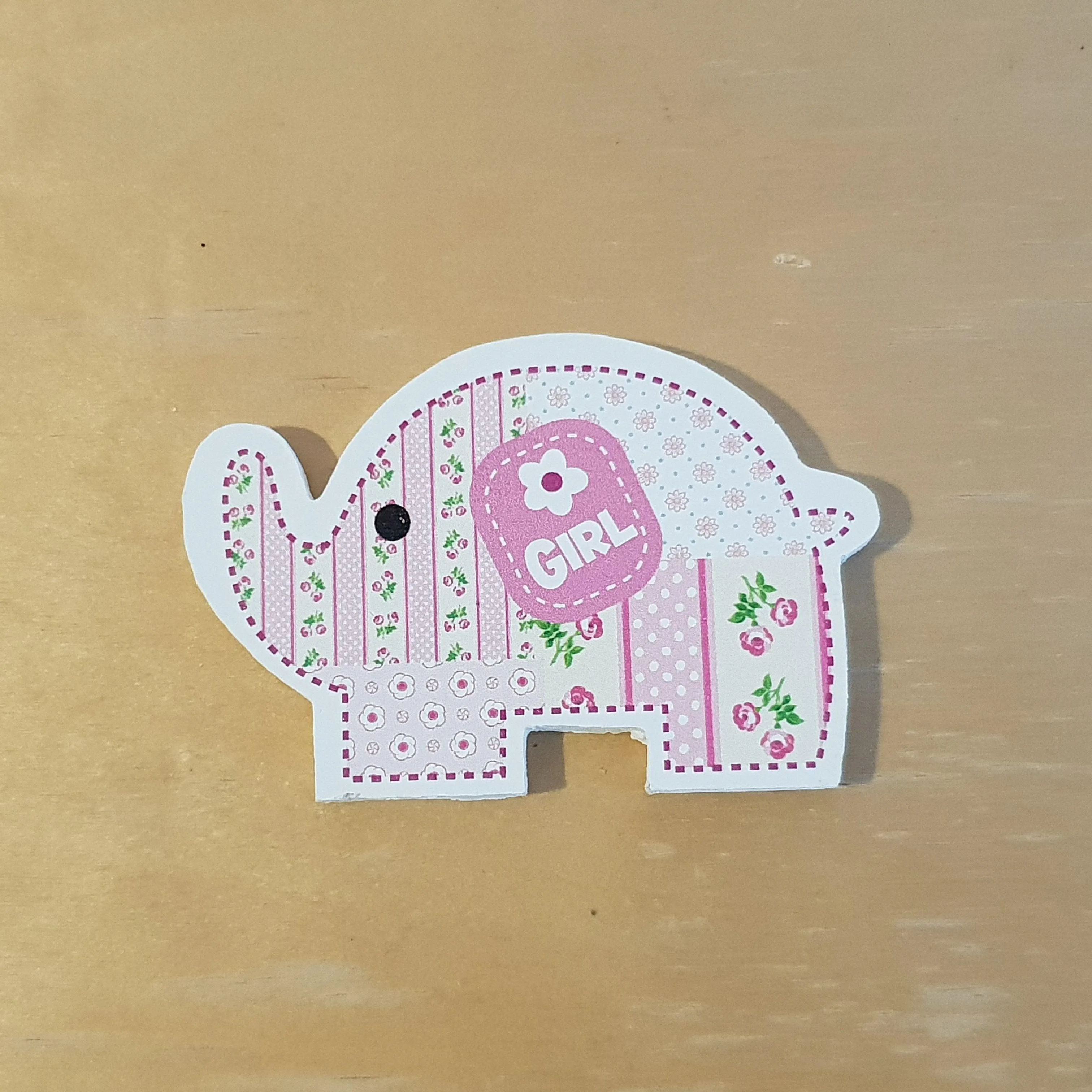 C&F Wooden Girl Elephant Character