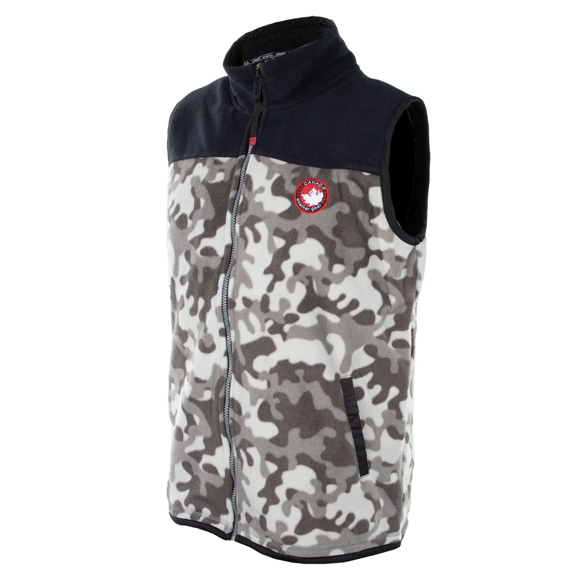 Canada Weather Gear Men's Colorblock Vest With Sherpa Lining