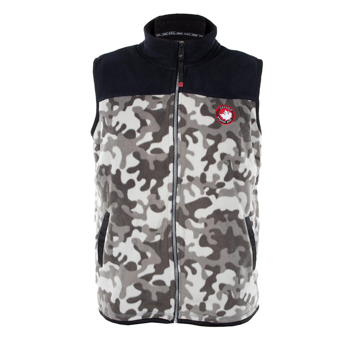 Canada Weather Gear Men's Colorblock Vest With Sherpa Lining