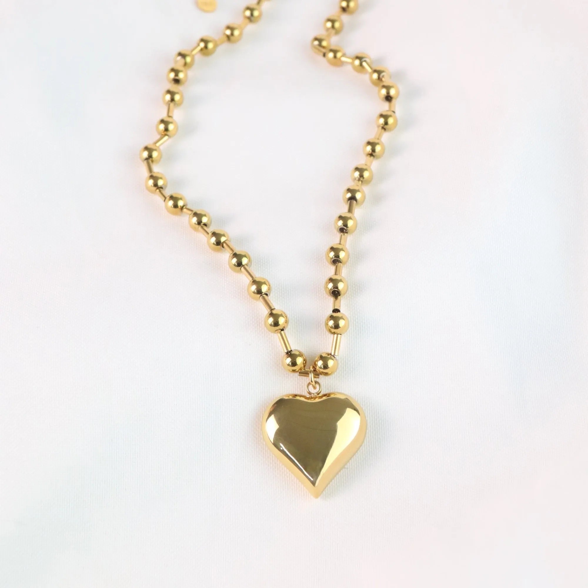 Candi - Gold Heart Pendant Necklace