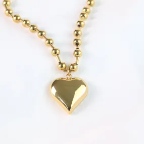 Candi - Gold Heart Pendant Necklace