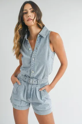 Cassandra Denim Romper