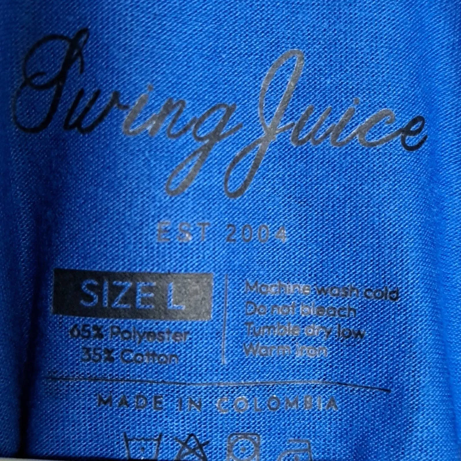 Christian Yelich Yells Bells Swing Juice T-shirt sz L Royal Blue Black