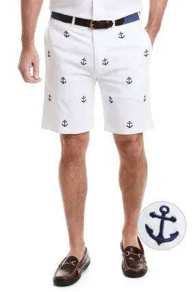 Cisco Short Stretch Twill White with Anchor