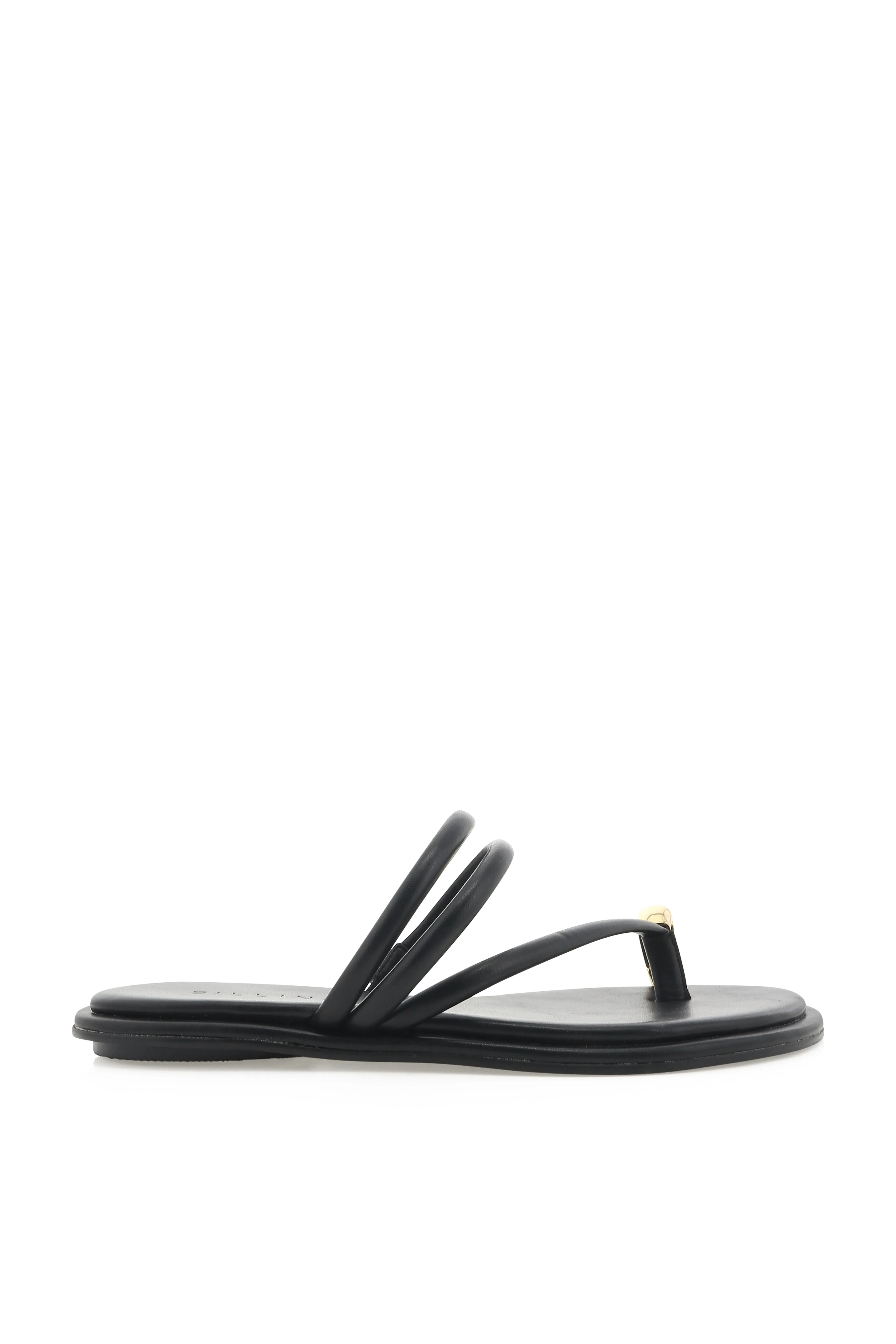 Colbie Toe Strap Slide - Black