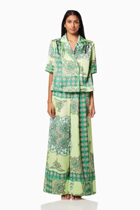 Collaboration Relaxed Two Piece Set In Green