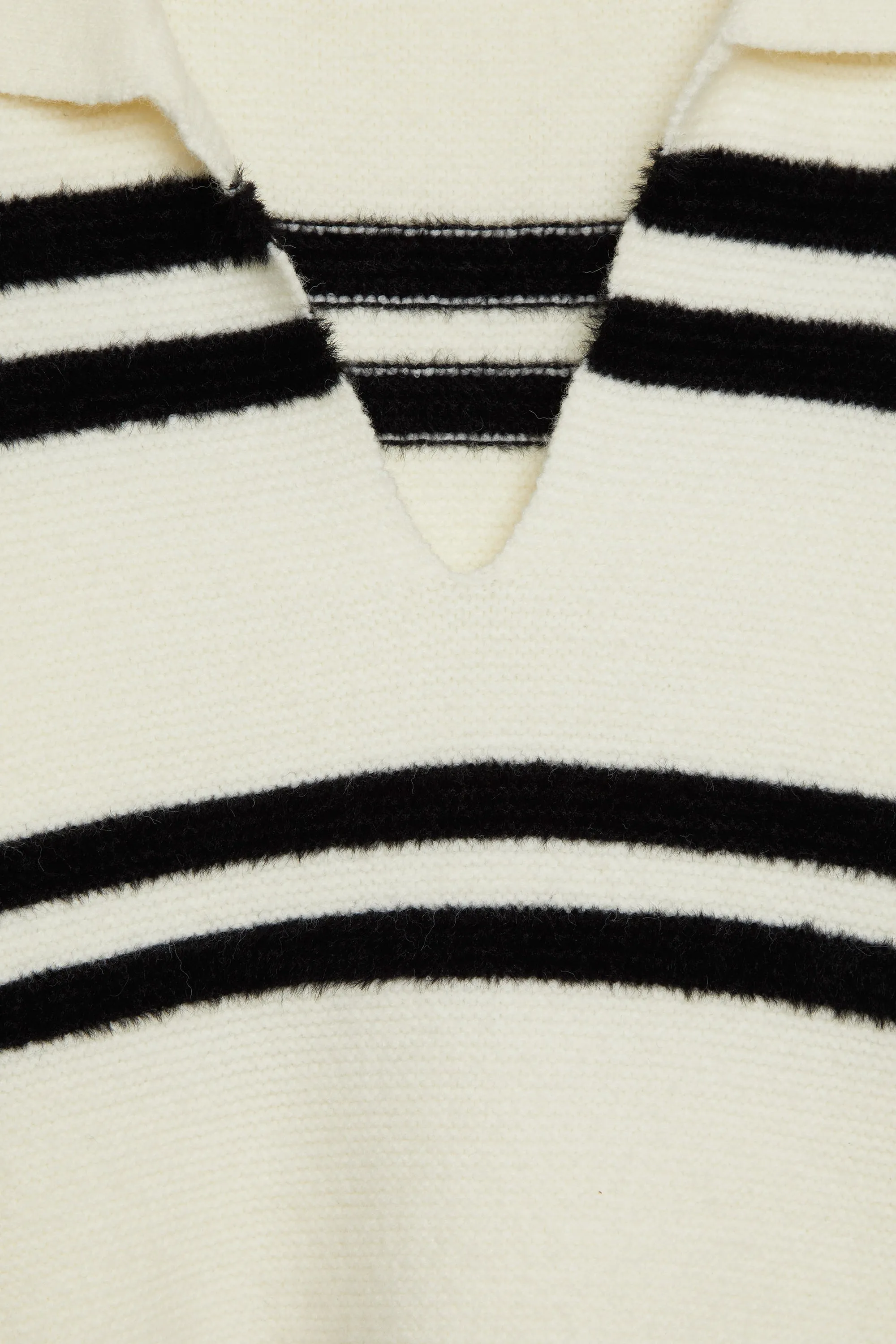 COLLARED STRIPED SWEATER