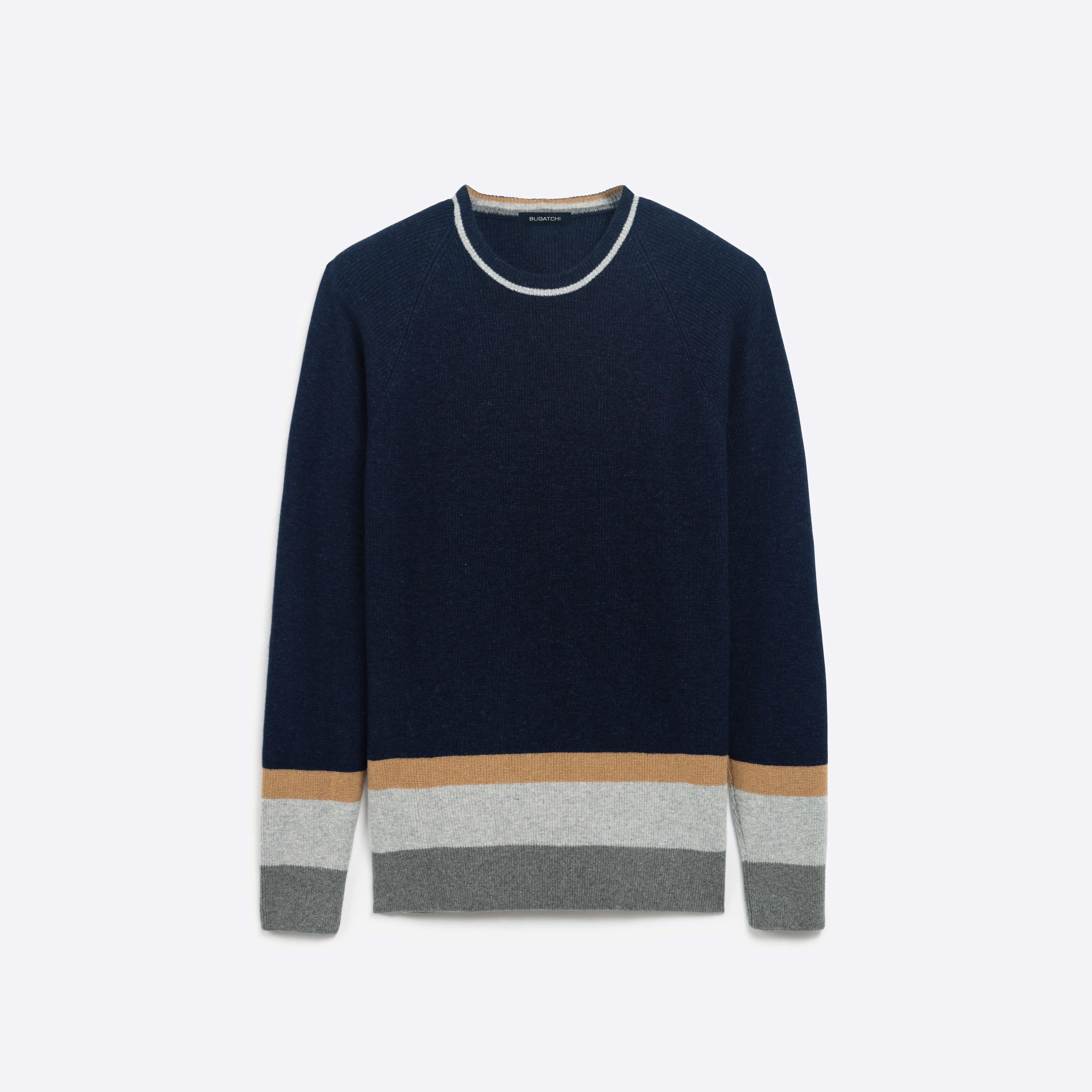 Color Block Crew Neck Sweater