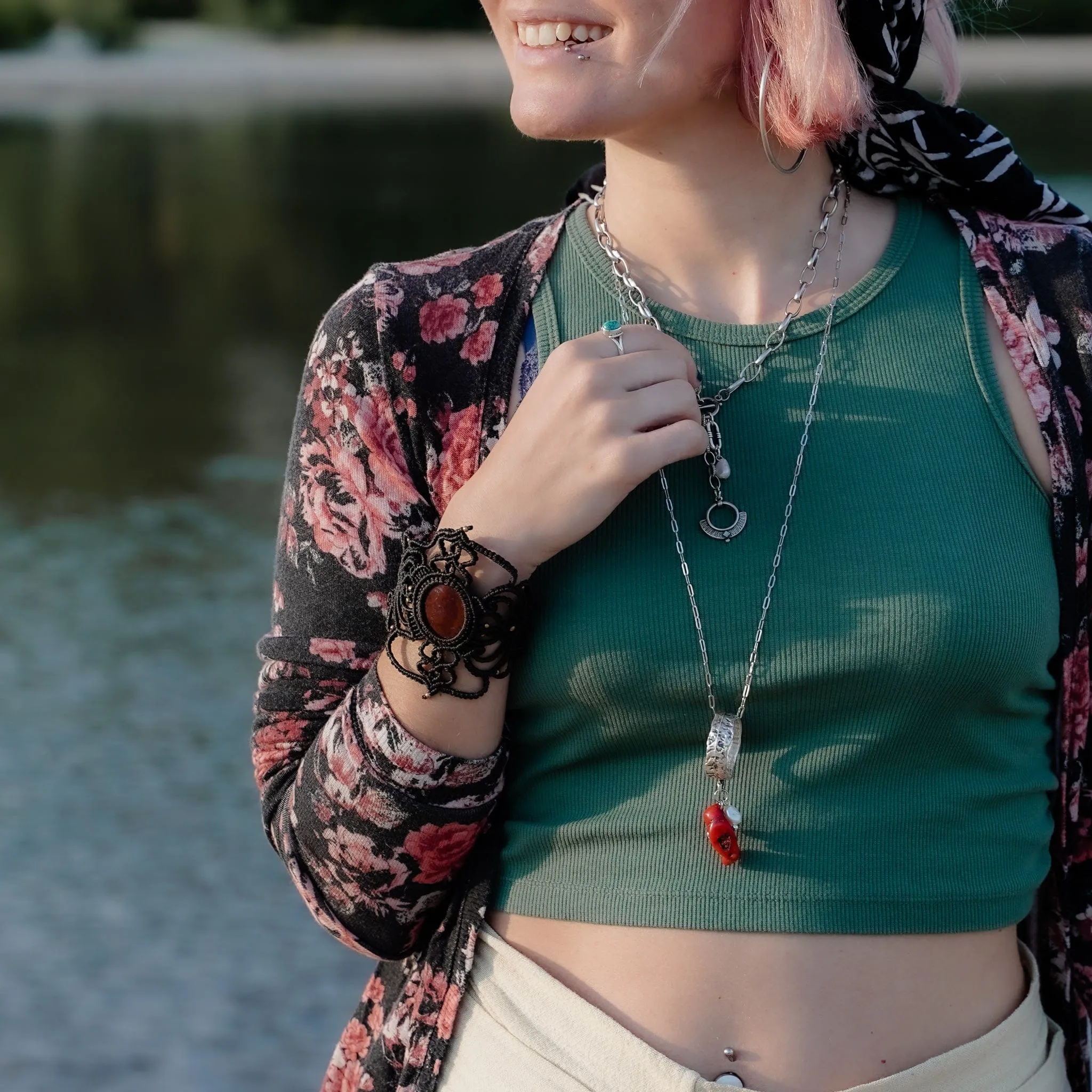 Coral Charm Necklace