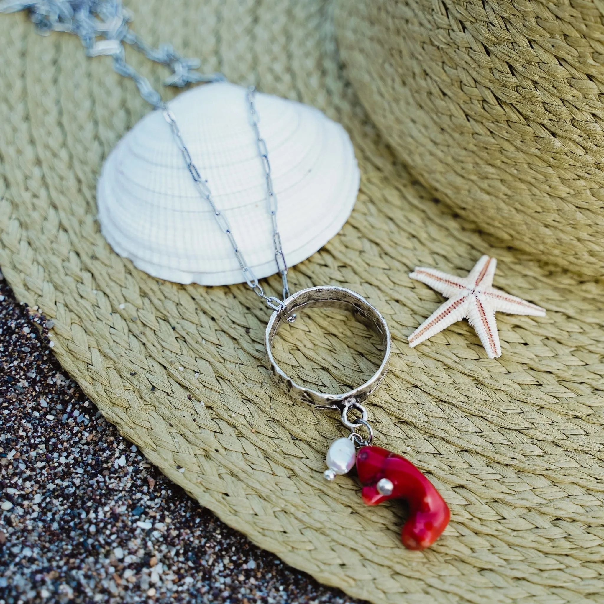 Coral Charm Necklace