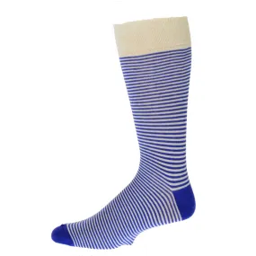 Cotton Fine Striped Crew Socks