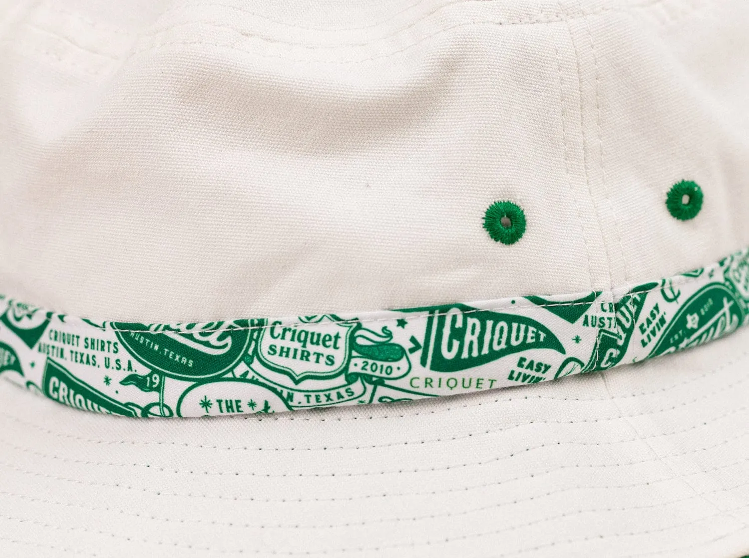 Criquet x Imperial Bucket Hat - Criquet Ribbon - White