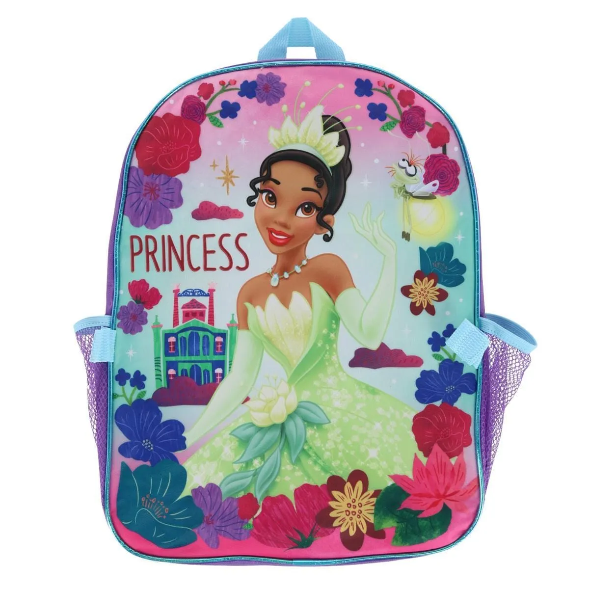 CTM® Girls 16 inch Princess Tiana Backpack and Lunchbag Set