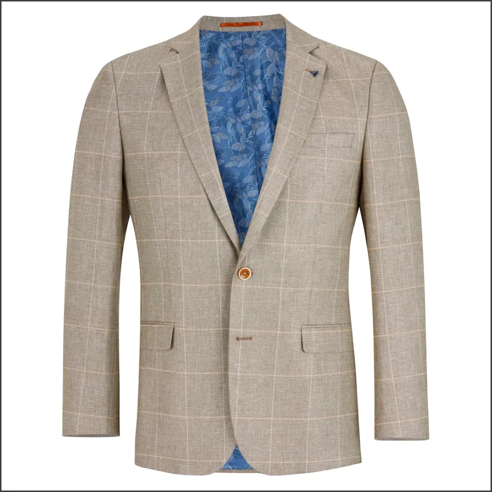 Daniel Grahame Marseille Beige Check Jacket