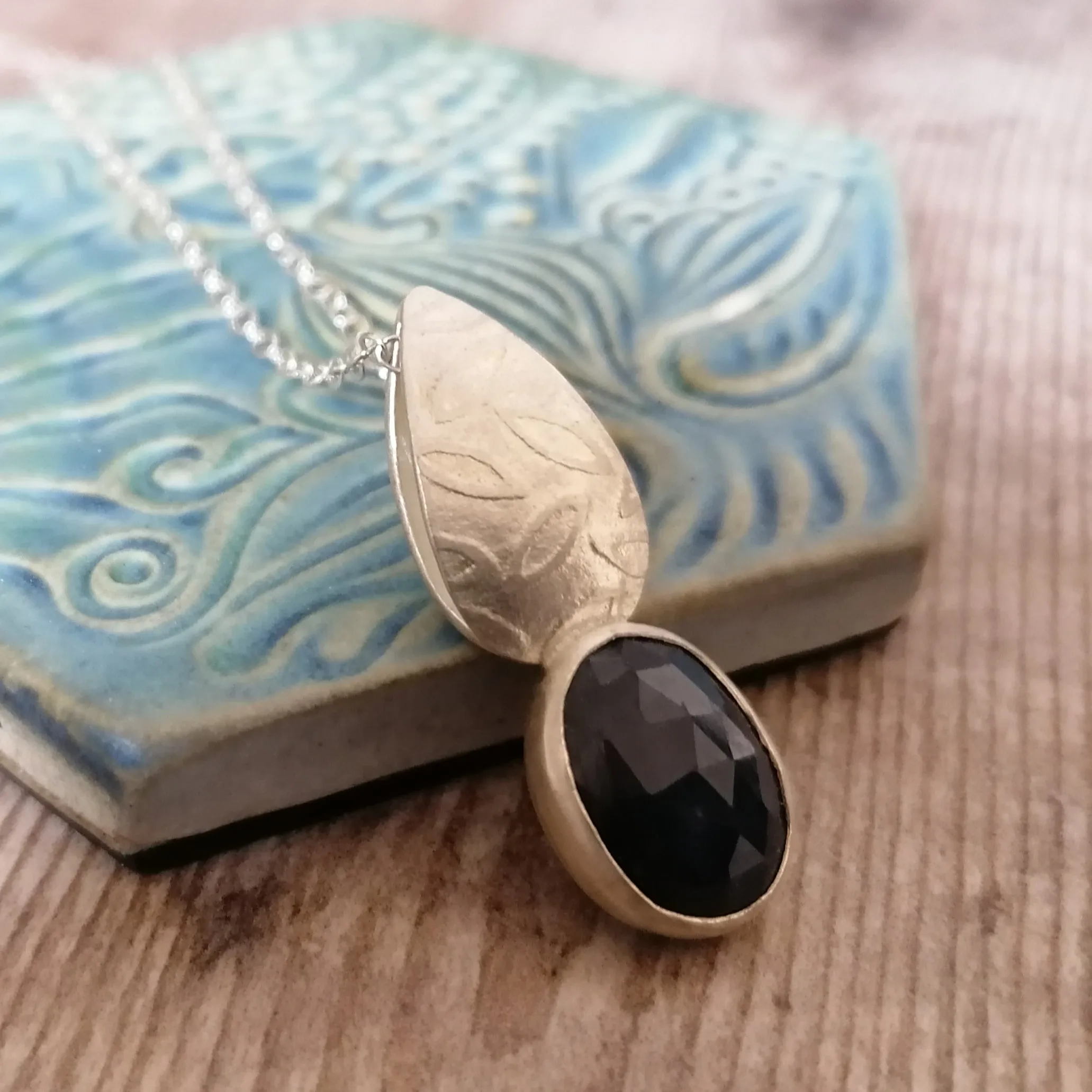 Deep Blue Sapphire Pendant