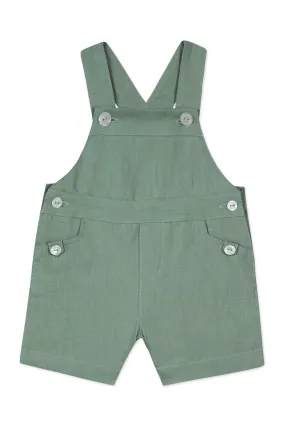 Dungarees - Green Linen