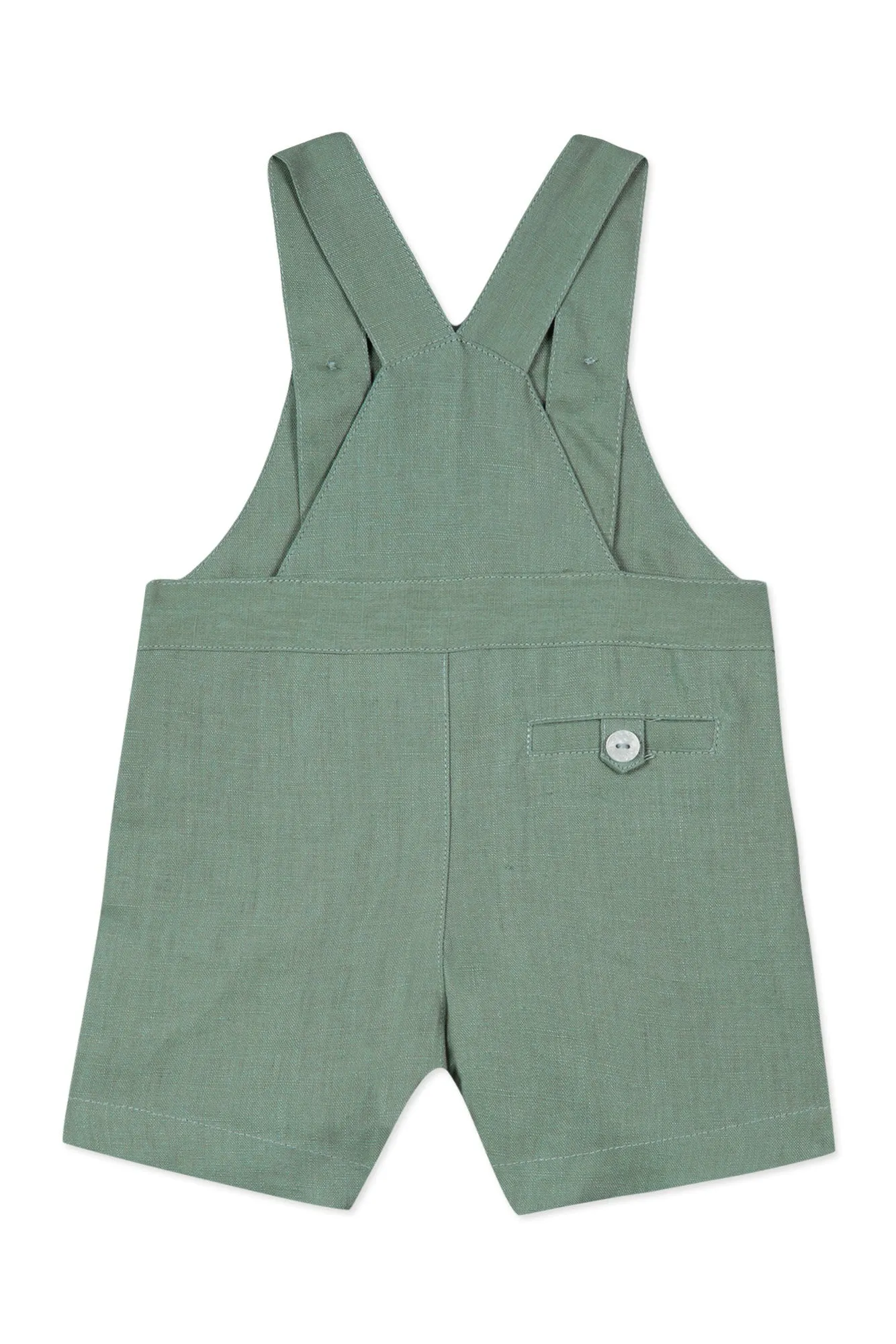 Dungarees - Green Linen