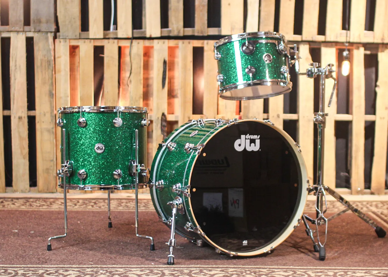 DW Collector's Santa Monica Green Glass Drum Set - 14x22,9x13,14x16 - SO#1320872