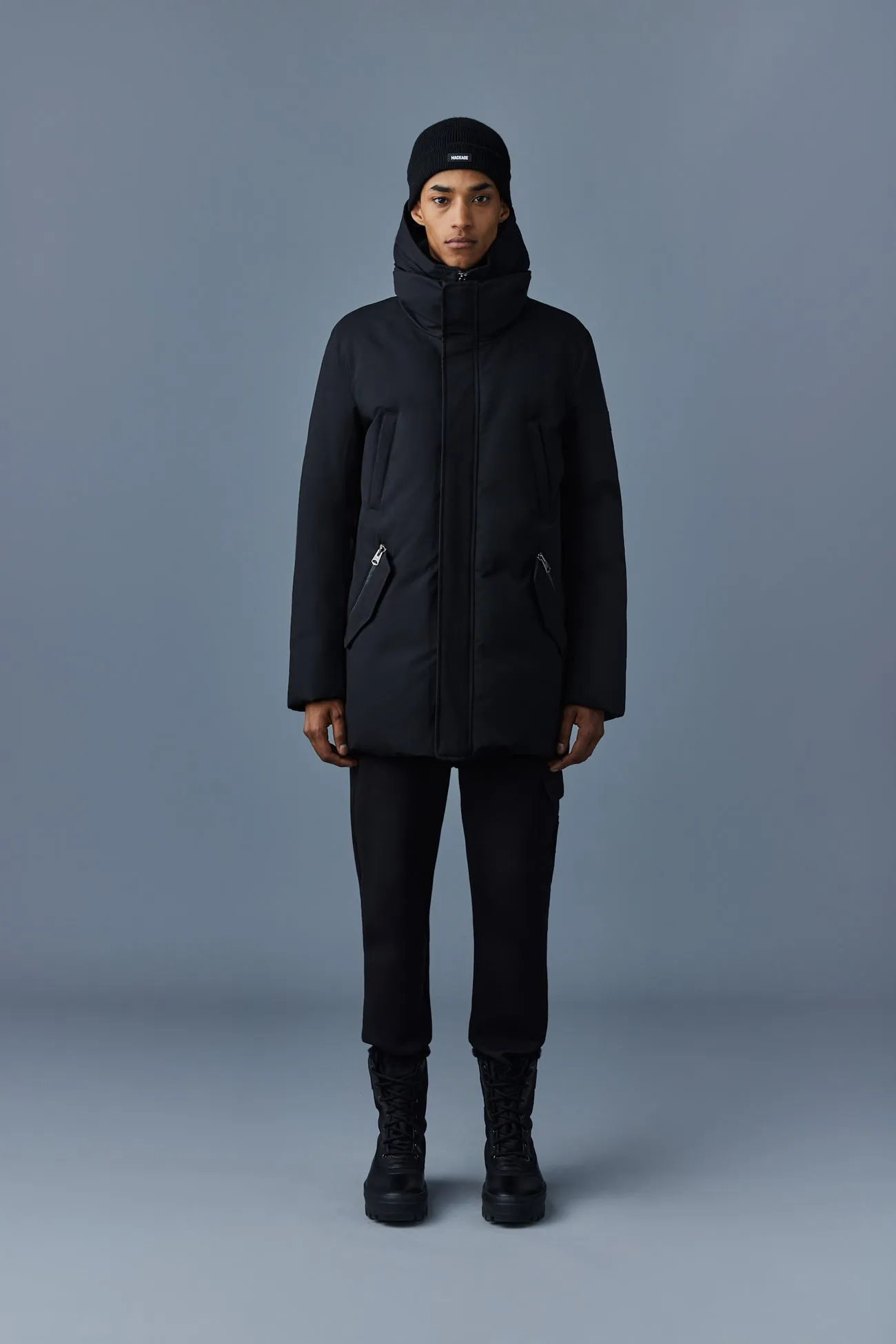 Edward 2-in-1 Down Coat With Removable Hooded Black