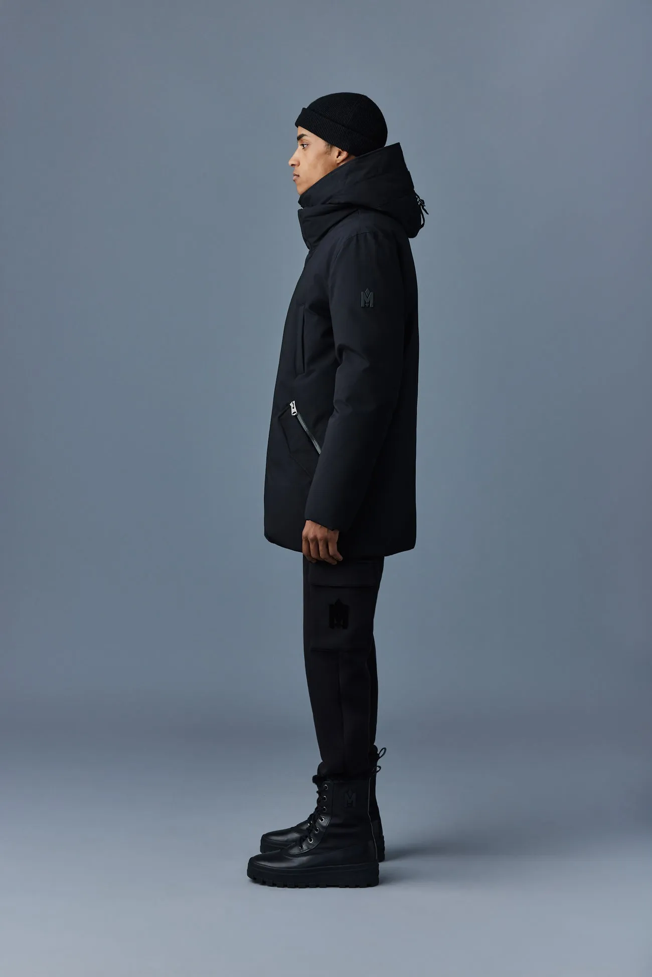 Edward 2-in-1 Down Coat With Removable Hooded Black