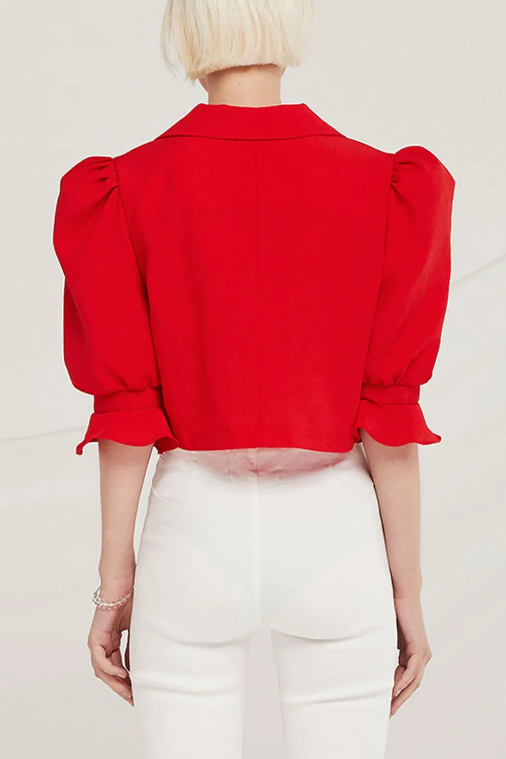 Elisa Puff Sleeve Crop Jacket