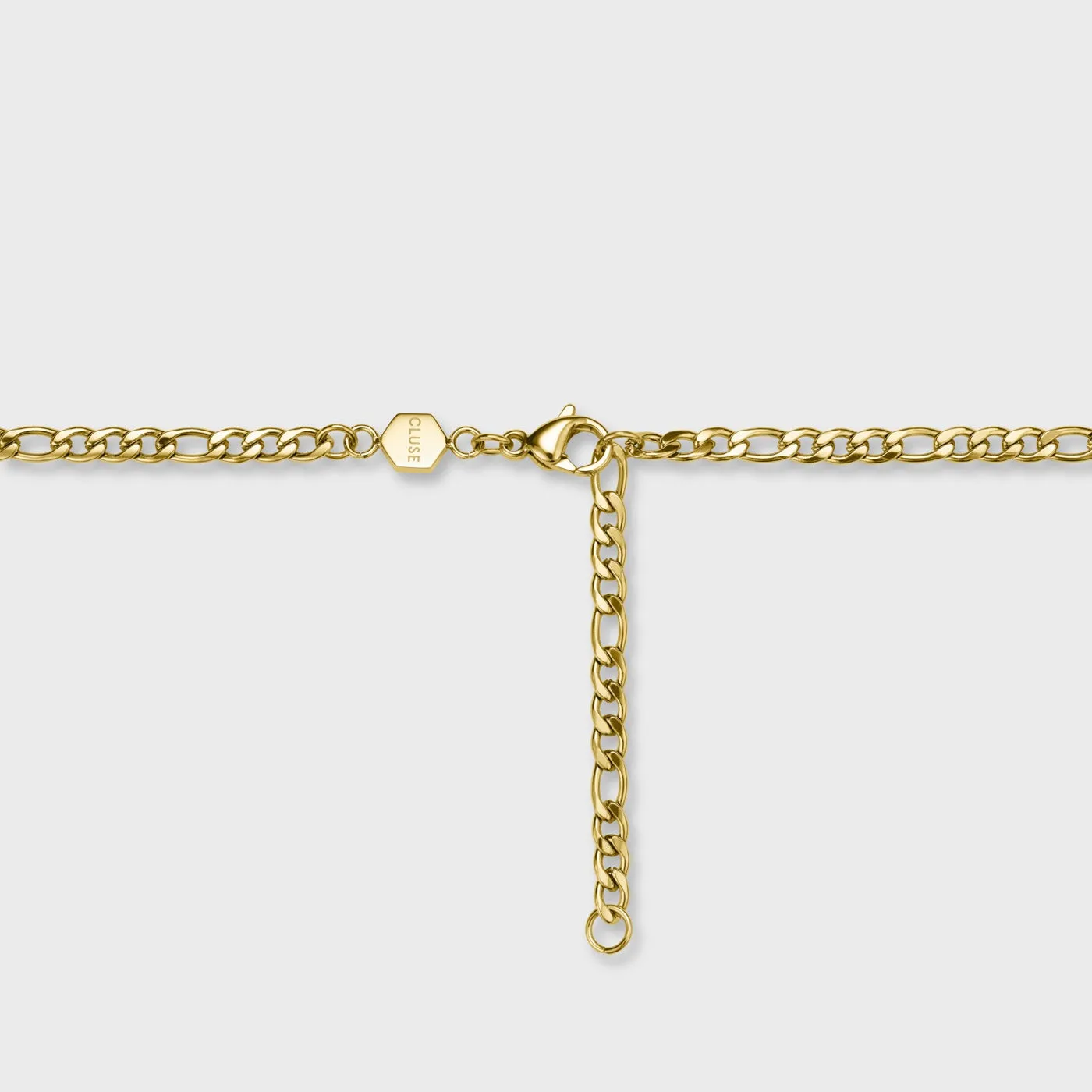 Essentielle Figaro Chain Citrus Charm Necklace, Gold Colour