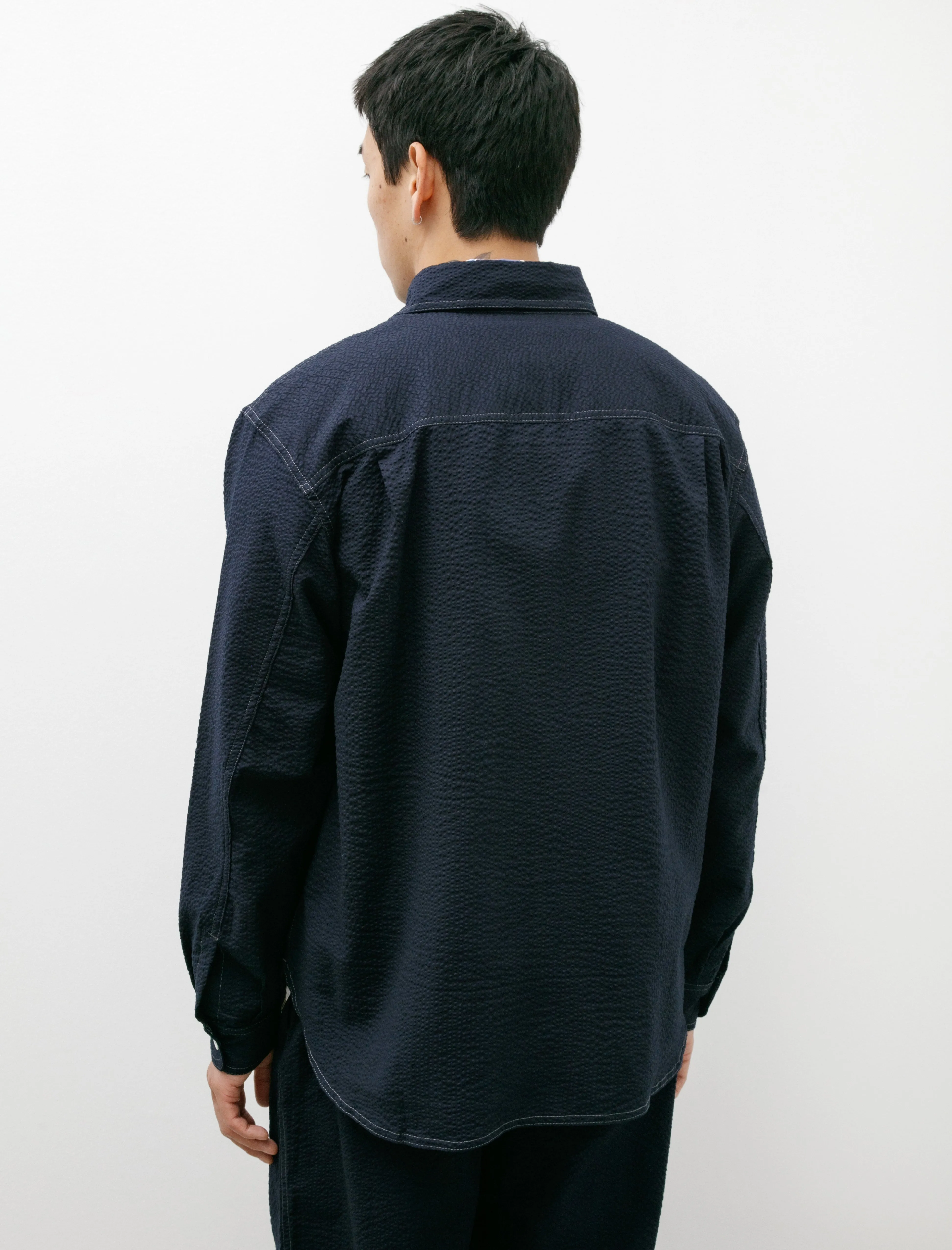 Everyday Shirt Japanese Seersucker Navy