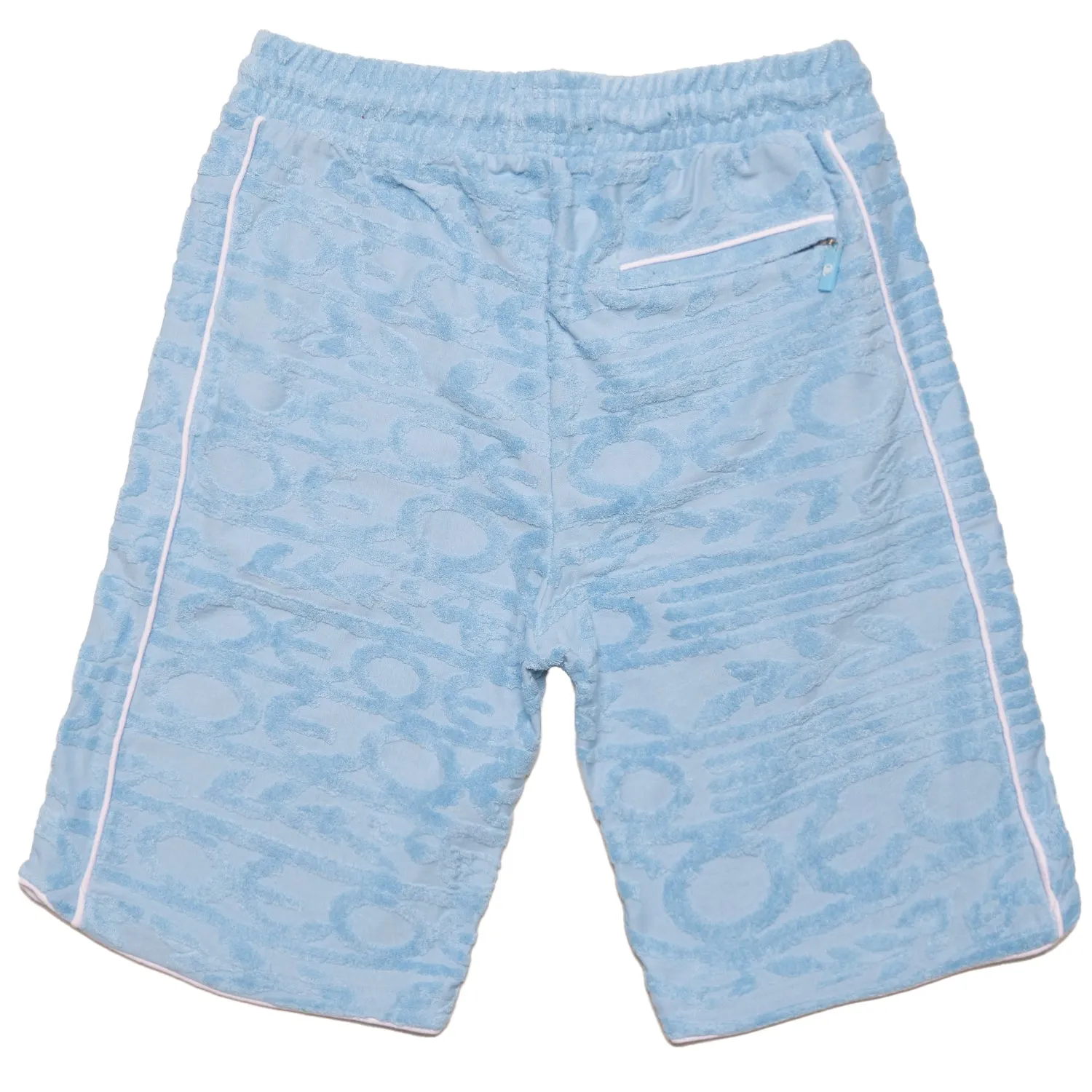 F678 Baroque Terry Shorts- Blue