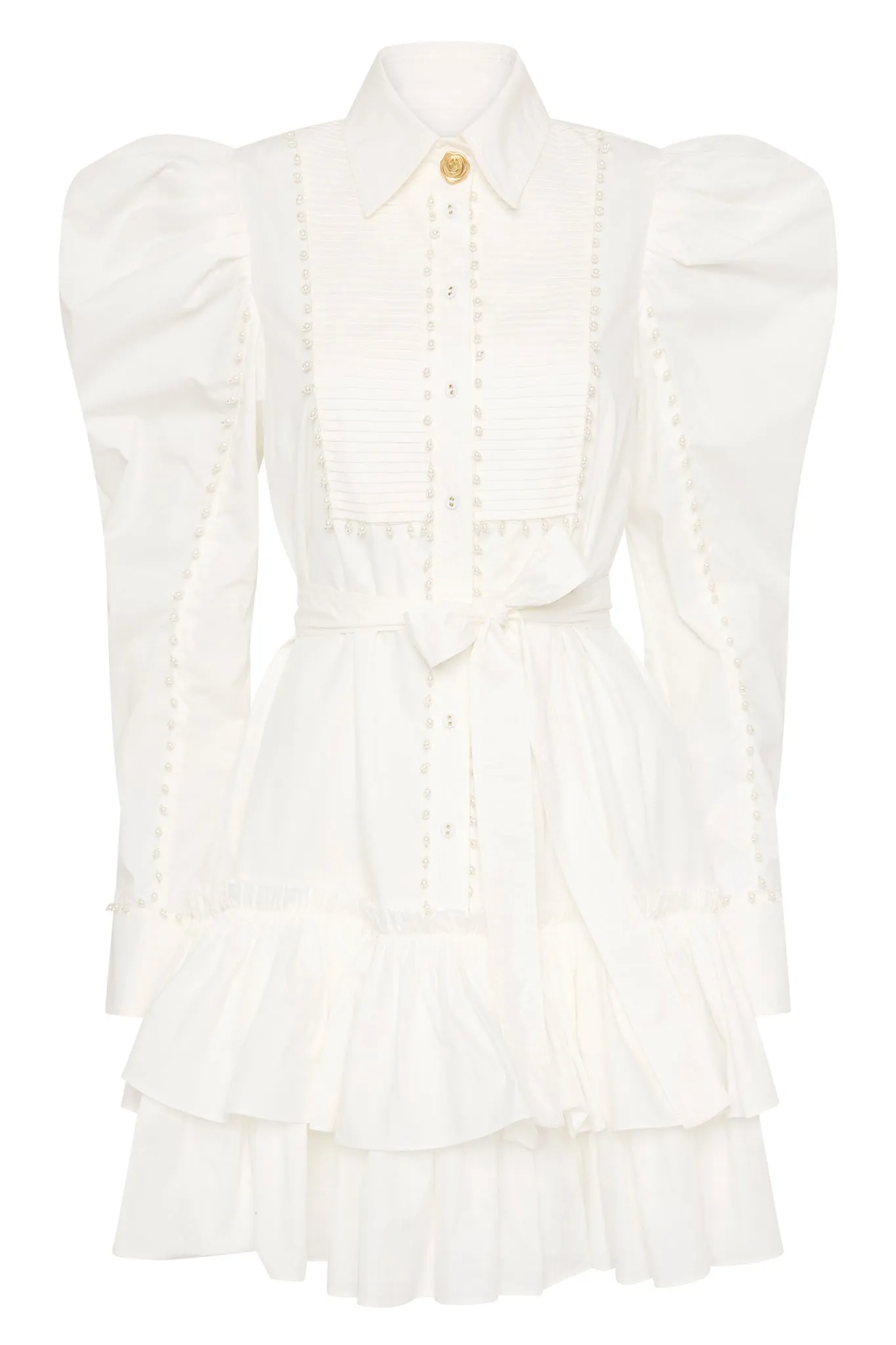 Florence Pearl Trim Mini Dress