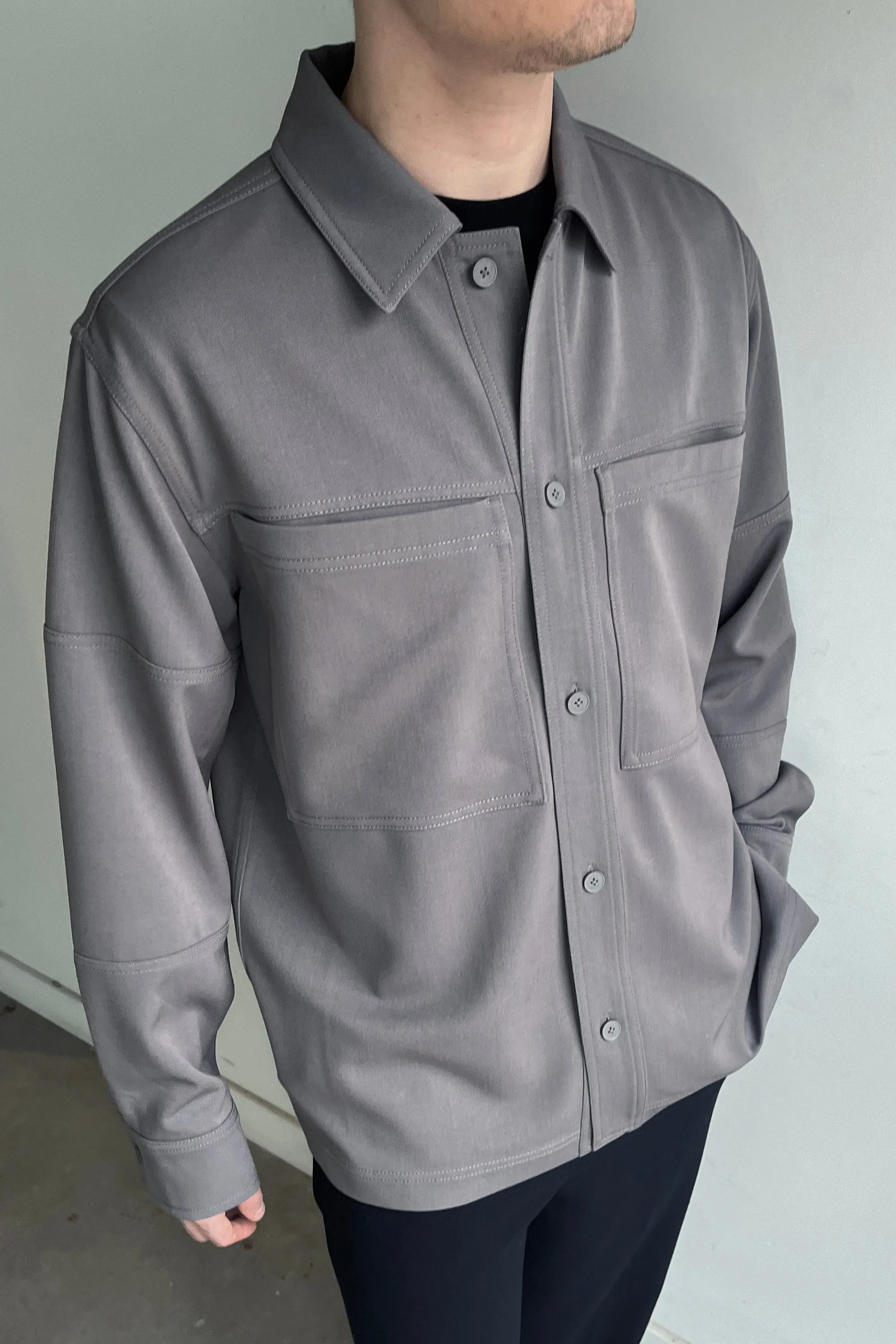 FRONT POCKET BUTTON UP SHIRT