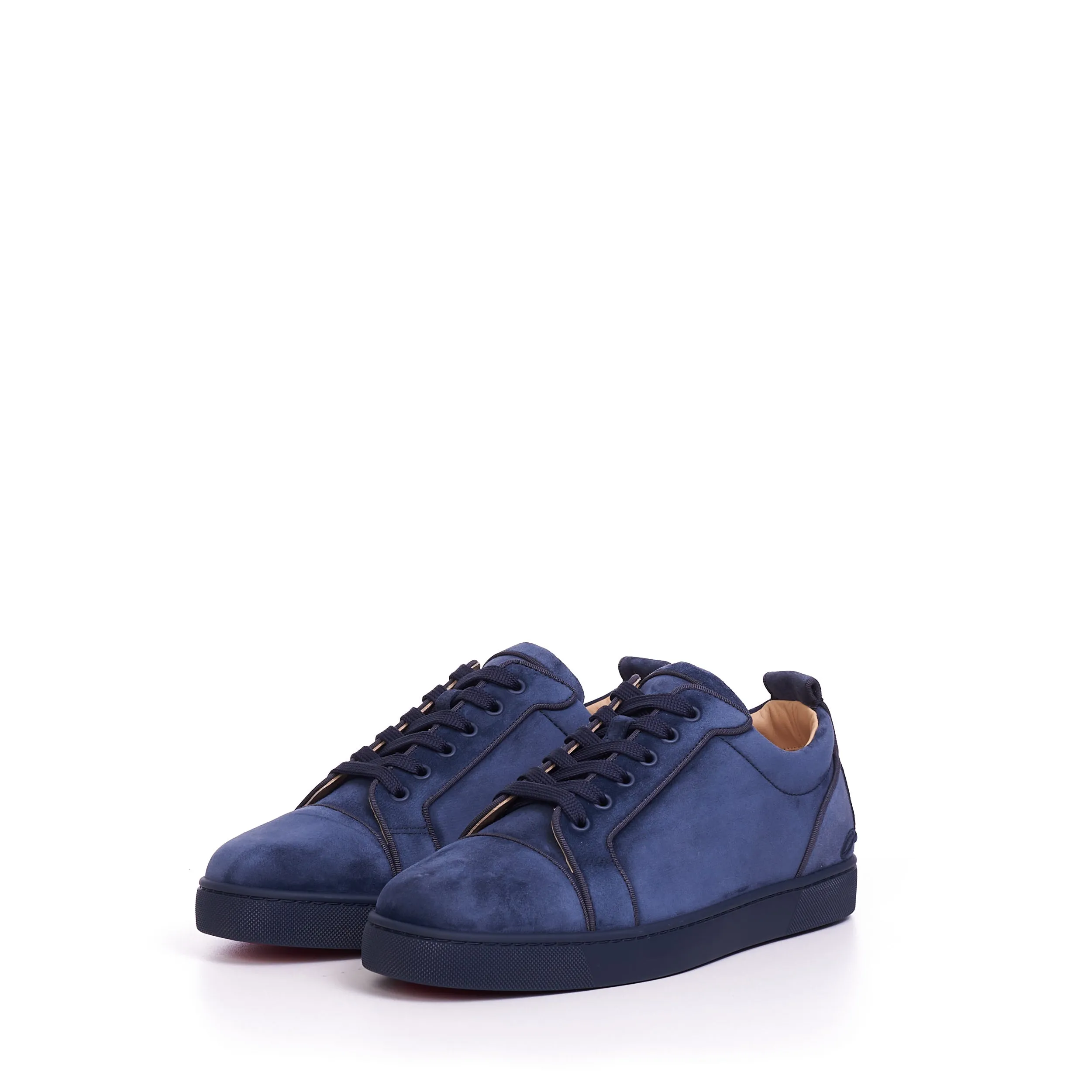 Fun Louis Junior Low Top Sneaker In Rock Blue Suede