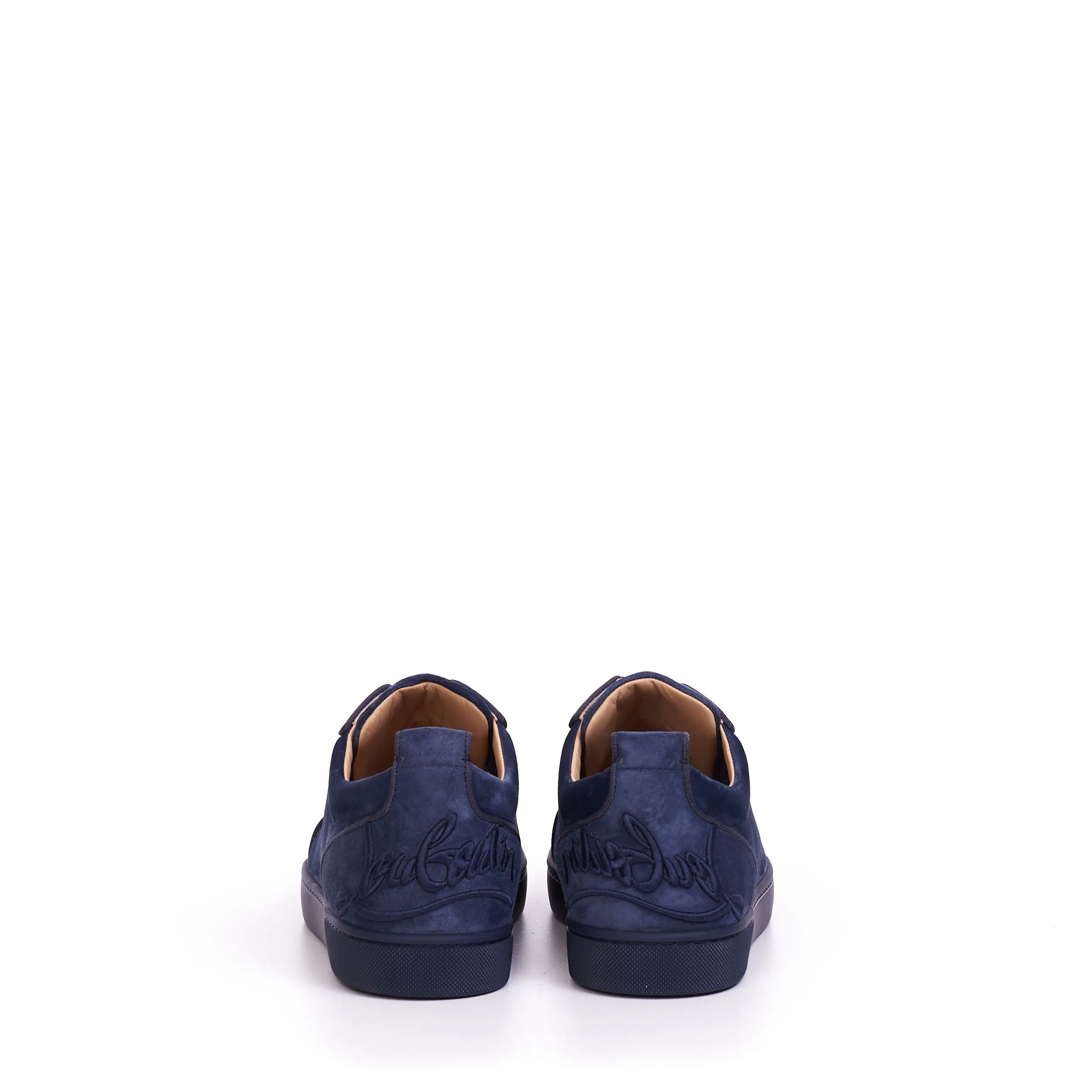 Fun Louis Junior Low Top Sneaker In Rock Blue Suede