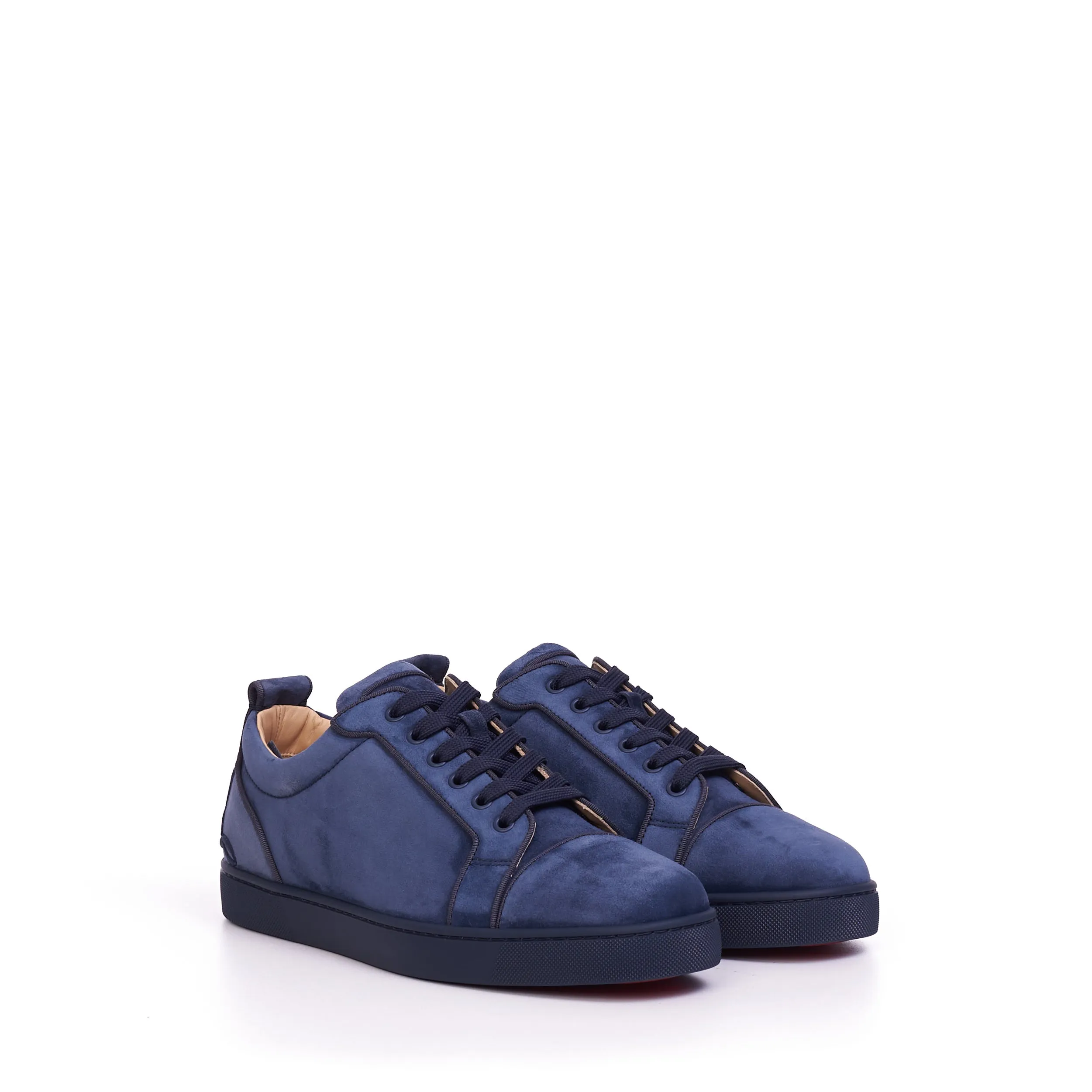 Fun Louis Junior Low Top Sneaker In Rock Blue Suede