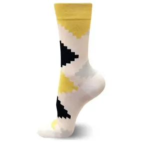 Geometric Staircase Pattern Socks from the Sock Panda (Adult Medium - Women's Shoe Sizes 5-10)