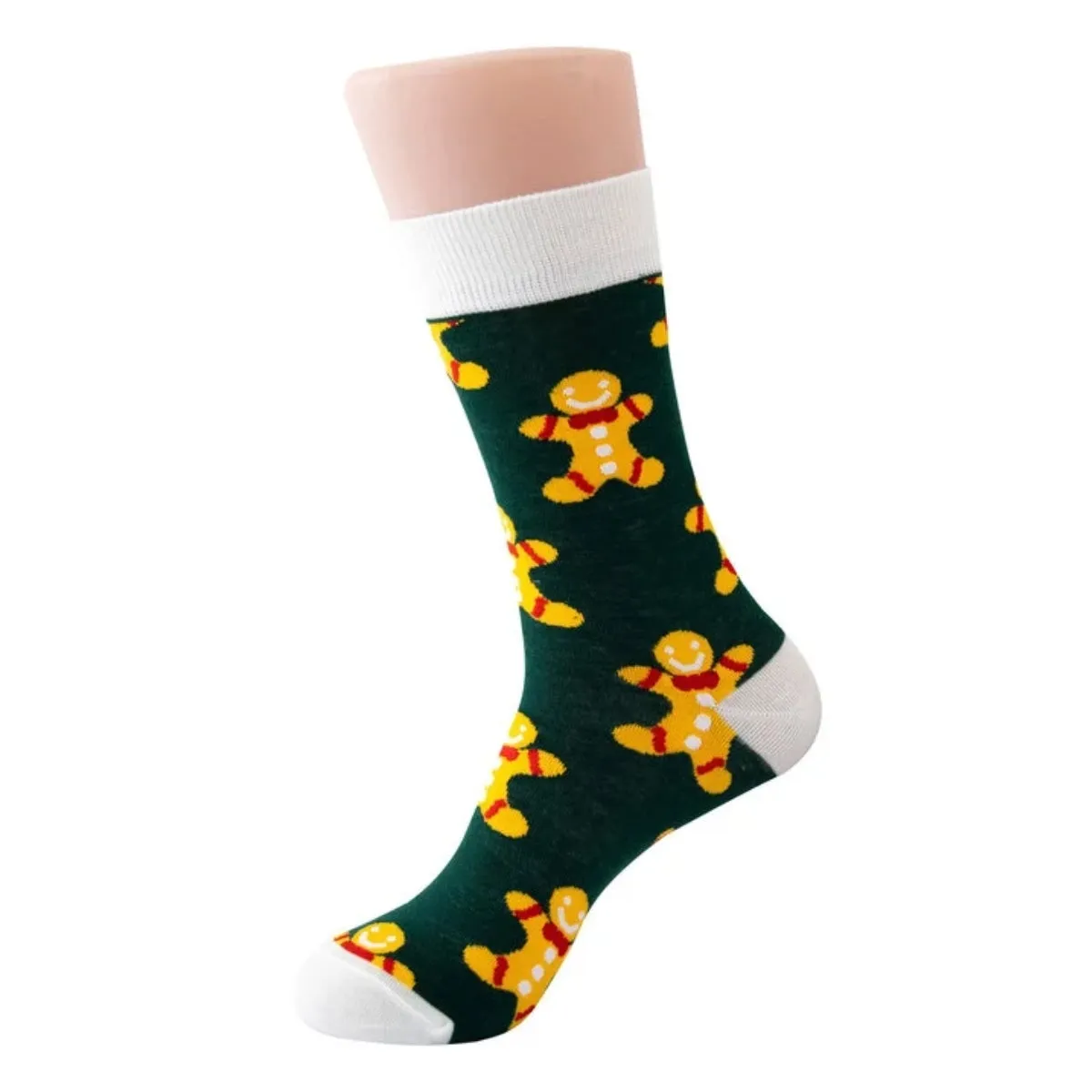 Gingerbread Man Patterned Socks (Adult Medium - Women's Shoe Sizes 5-10)