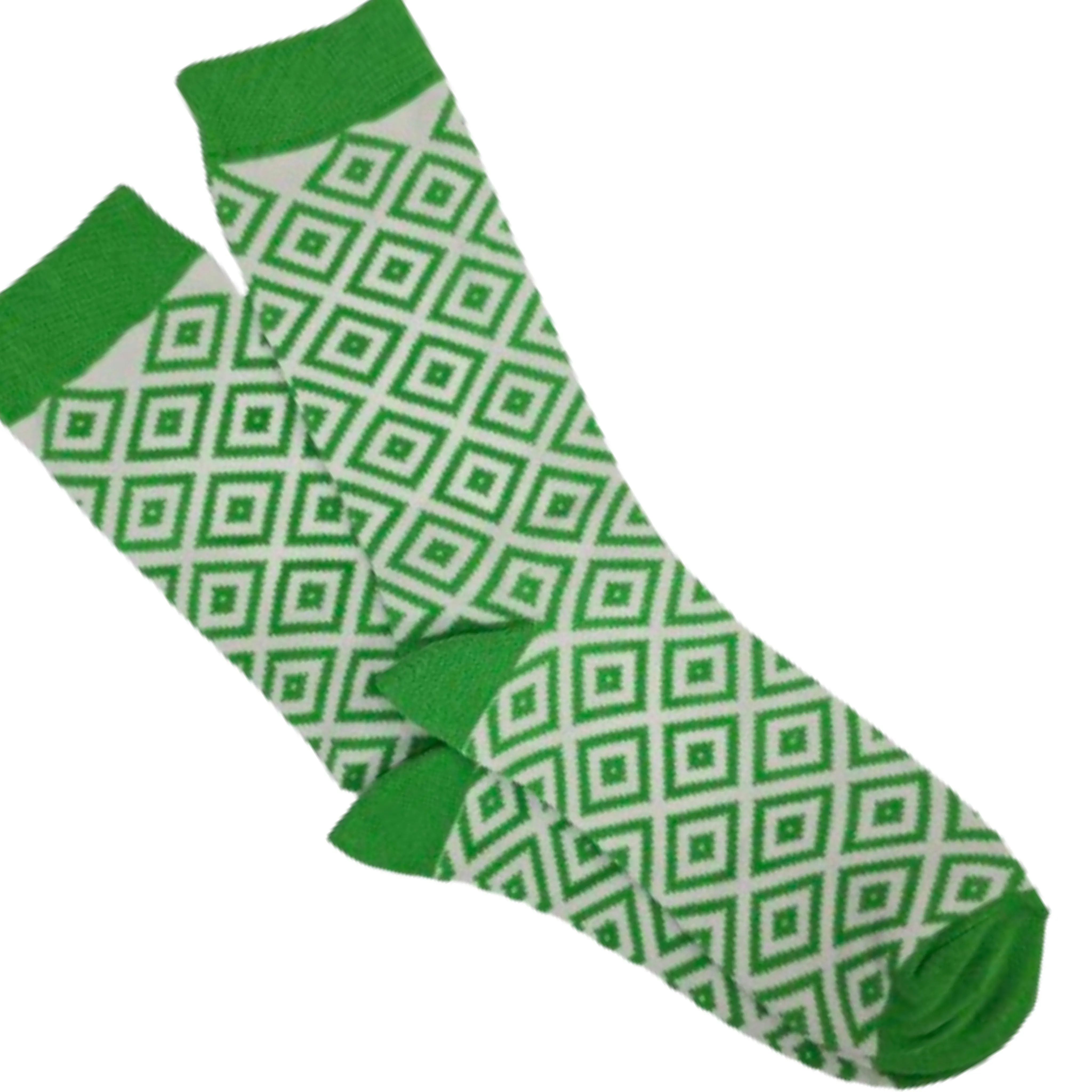 Green Diamond Pattern Socks from the Sock Panda