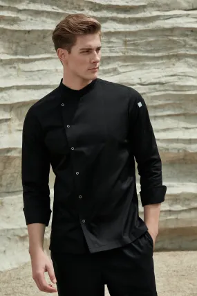 Harley Black Chef Jacket, Long Sleeve