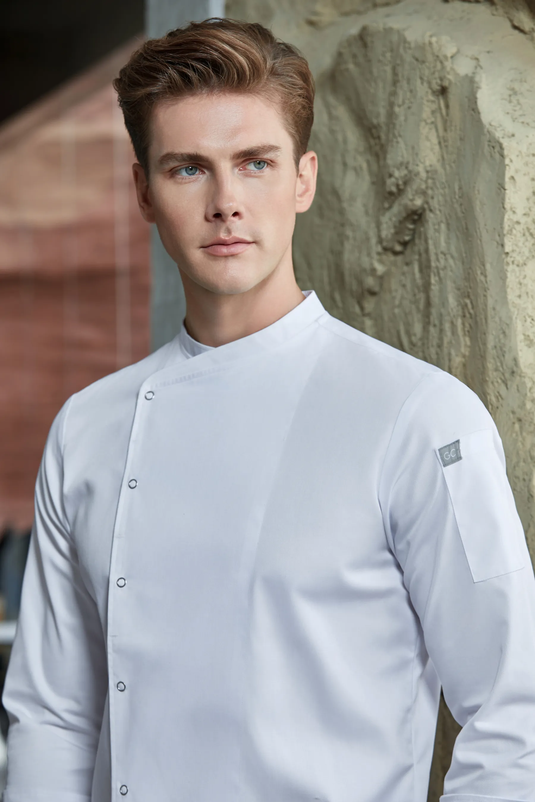 Harley White Chef Jacket, Long Sleeve