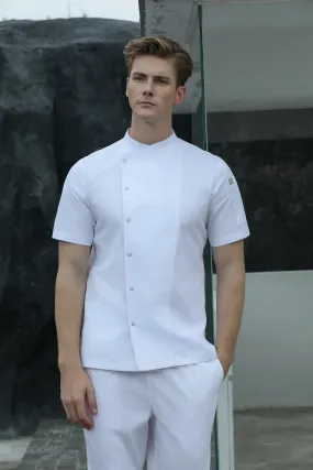 Harley White Chef Jacket, Short Sleeve