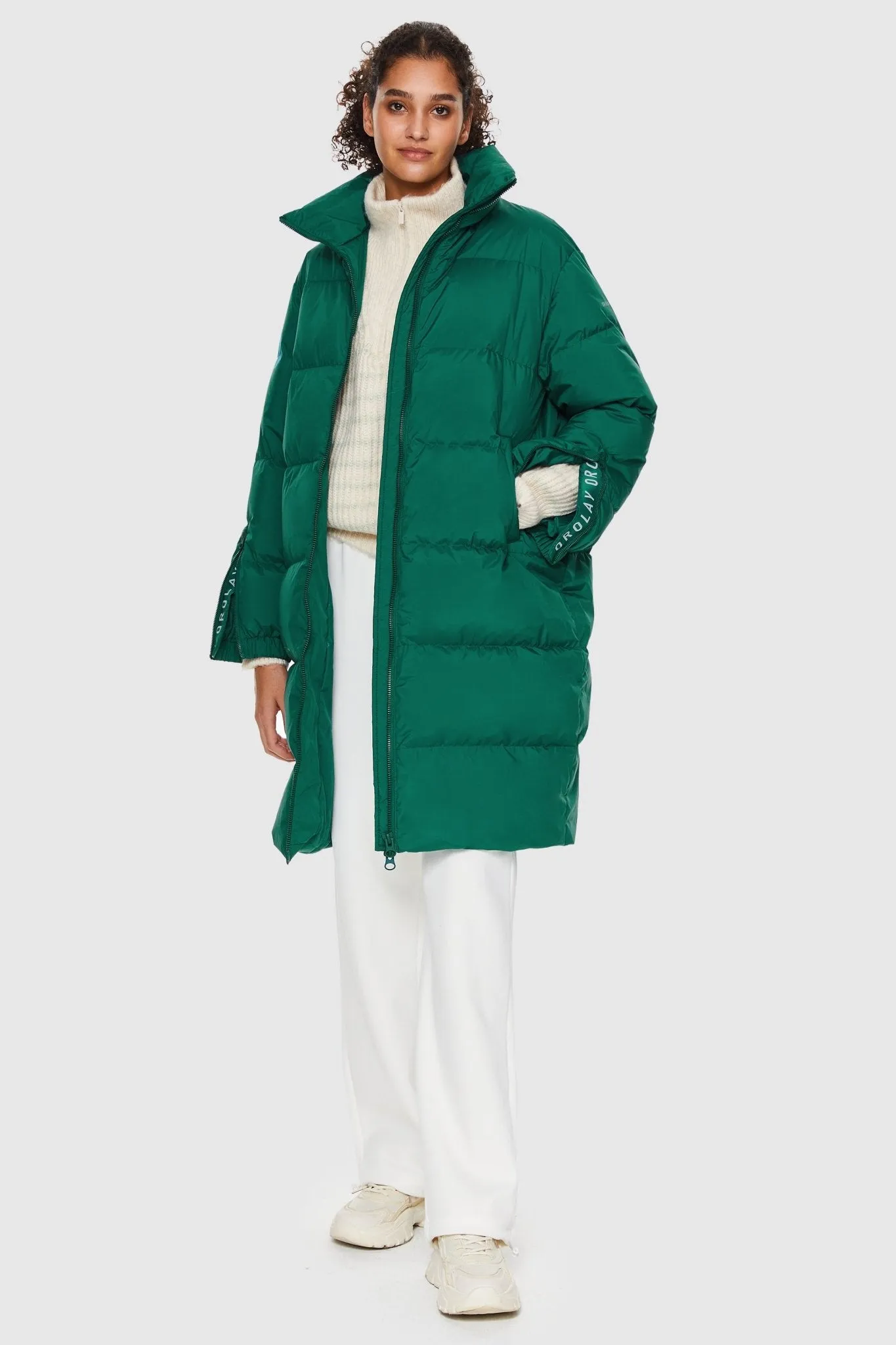 High Collar Long-sleeve Puffer Jacket