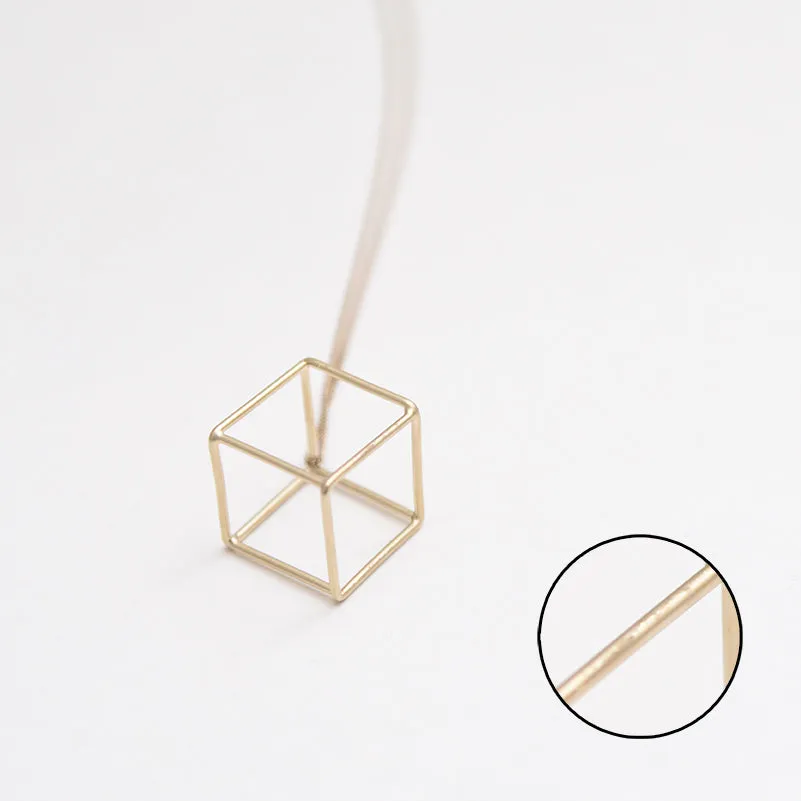 Hollow Cube Necklace - B Grade