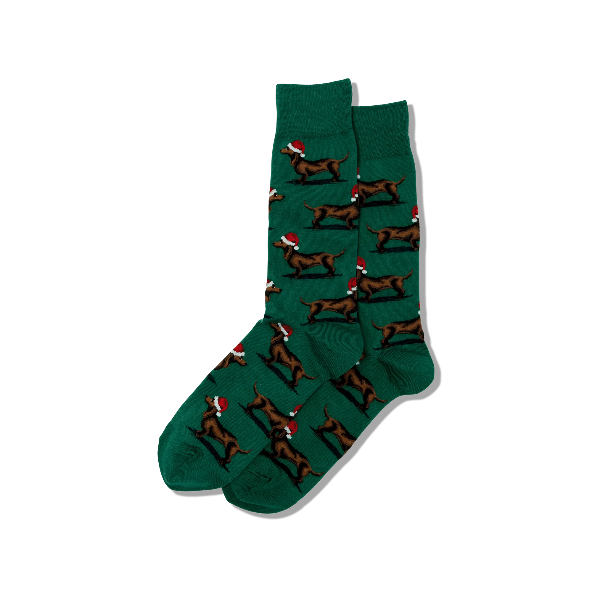 HOTSOX Men's Christmas Dachshunds Crew Socks