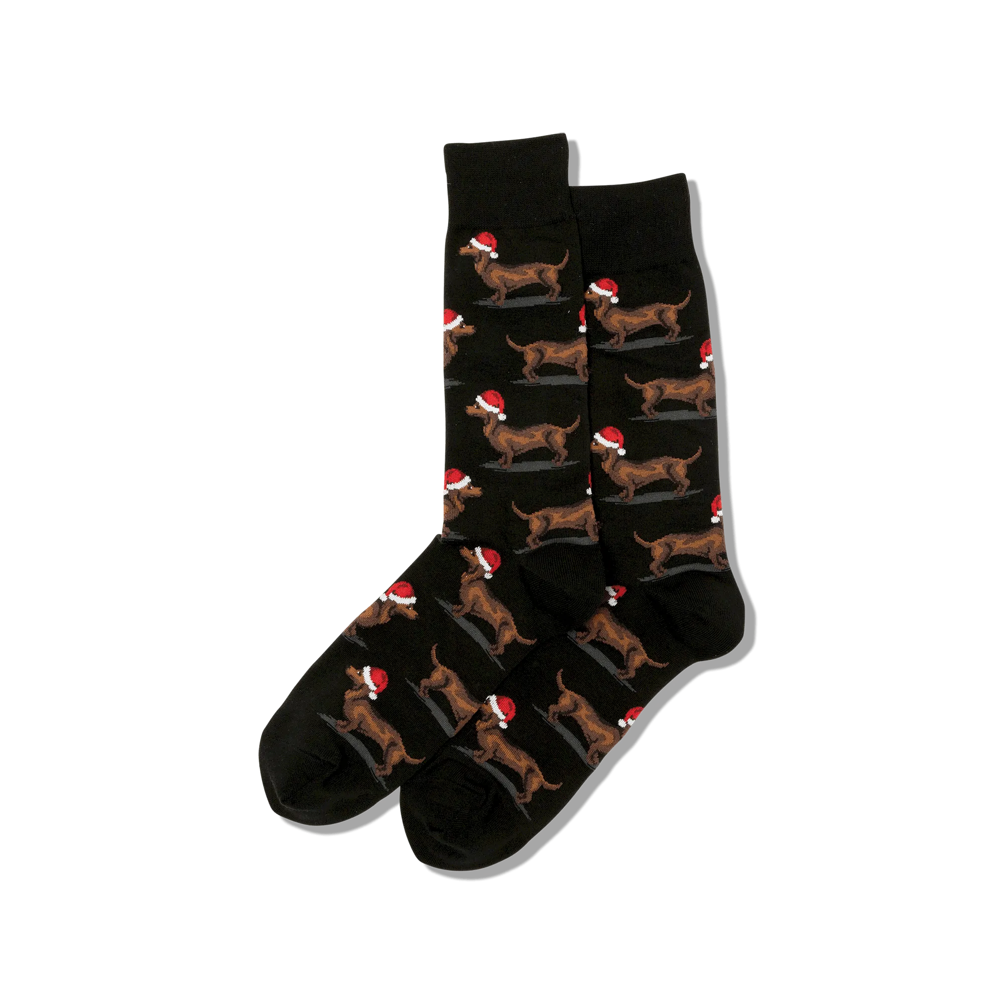 HOTSOX Men's Christmas Dachshunds Crew Socks