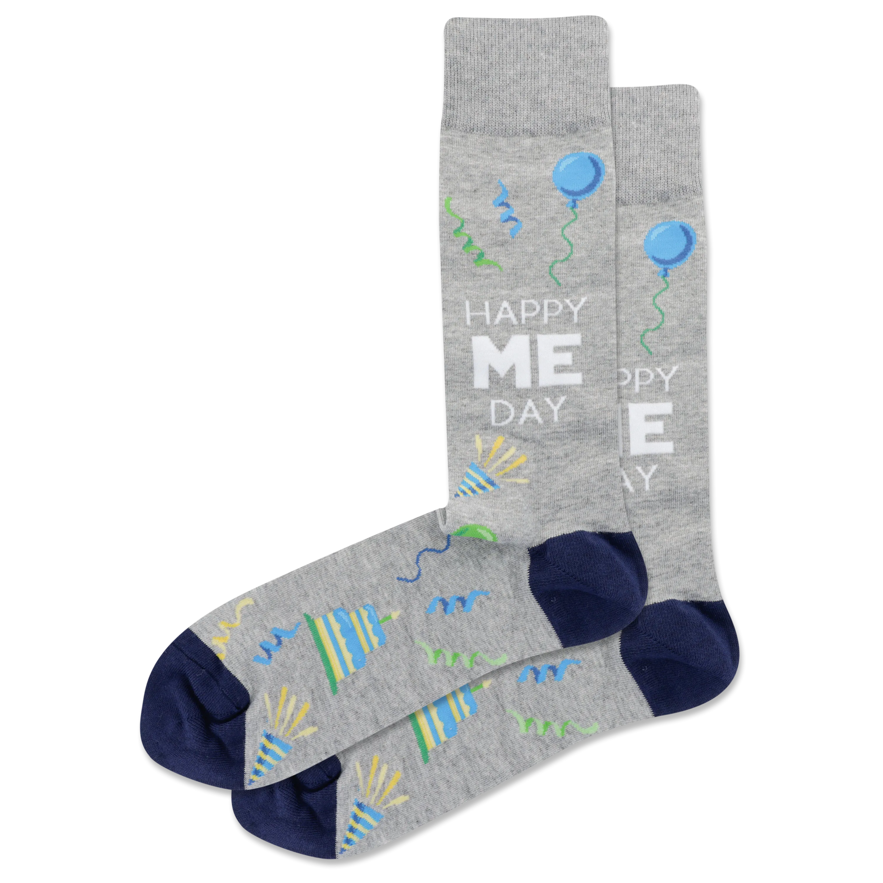 HOTSOX Men's Happy Me Day Crew Socks