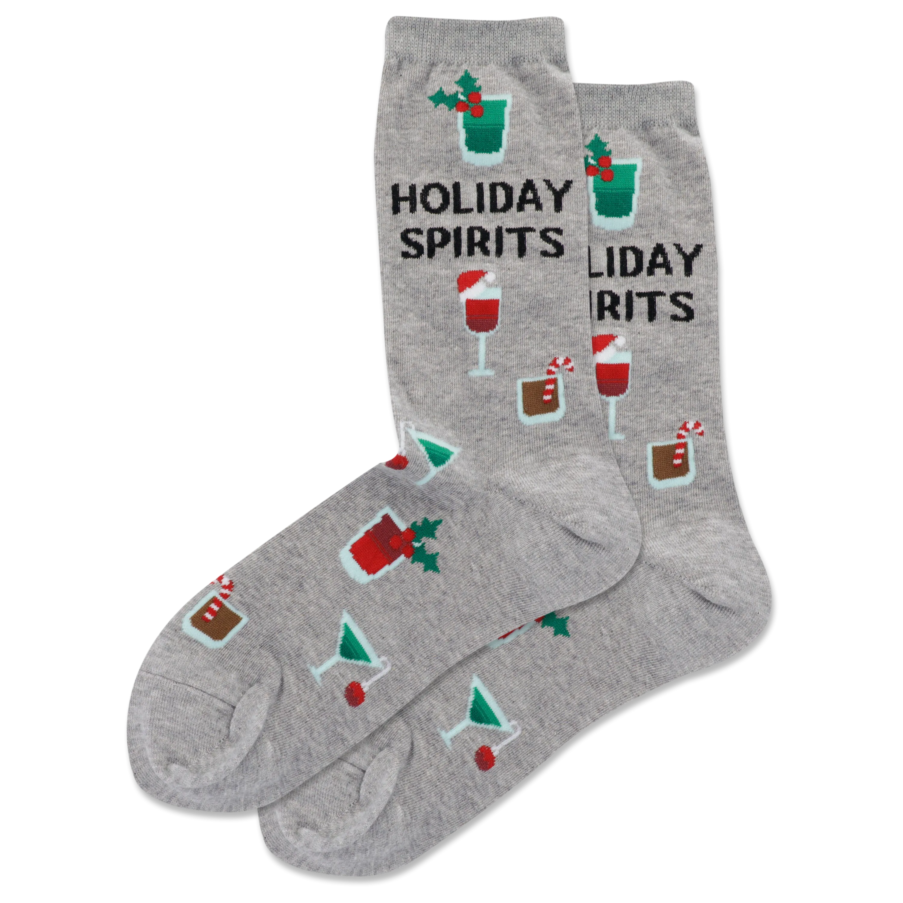 HOTSOX Women's Holiday Spirits Crew Socks